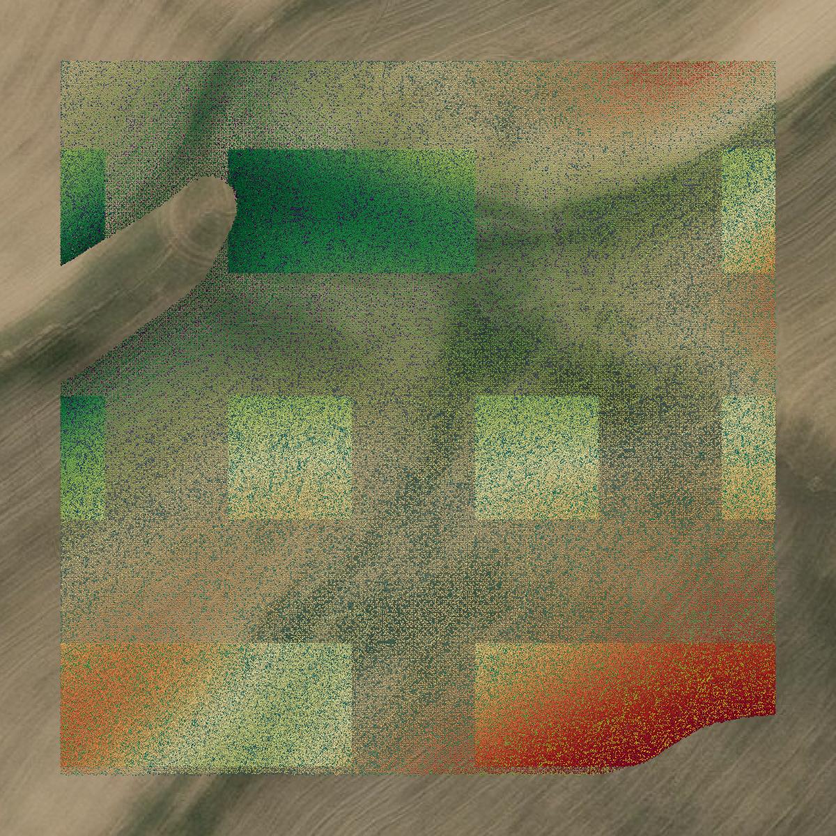 This image shows a LiDAR point cloud in Franklin County created using GIS data in Equator.