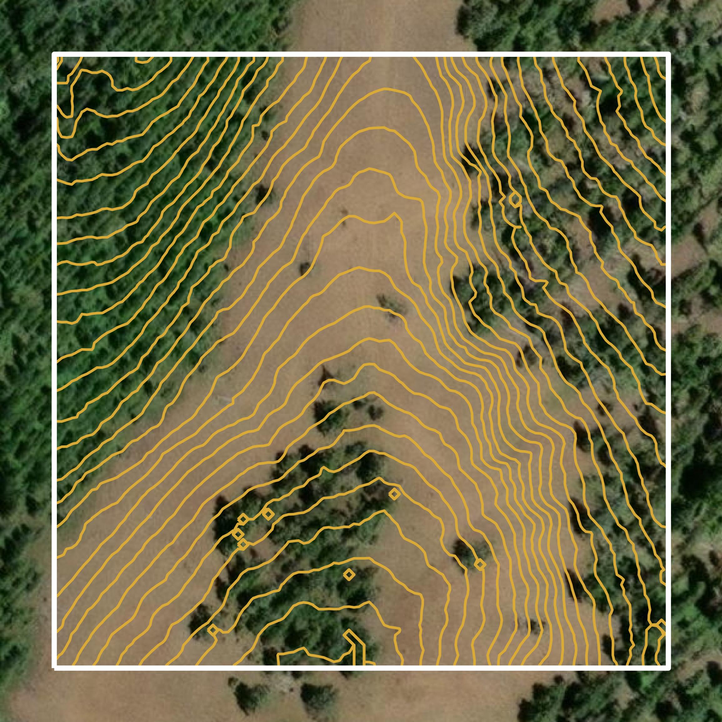 This image shows a contour map in Garfield County created using GIS data in Equator.