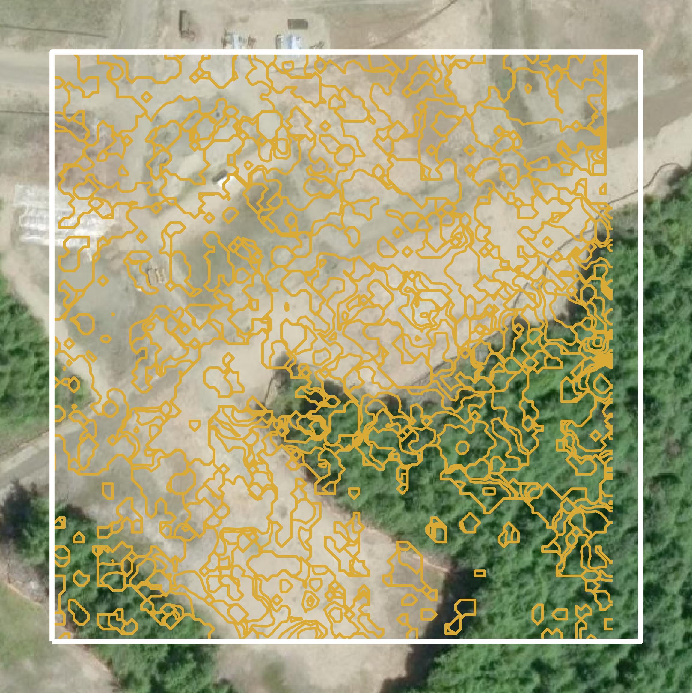 This image shows a contour map in Grays Harbor County created using GIS data in Equator.