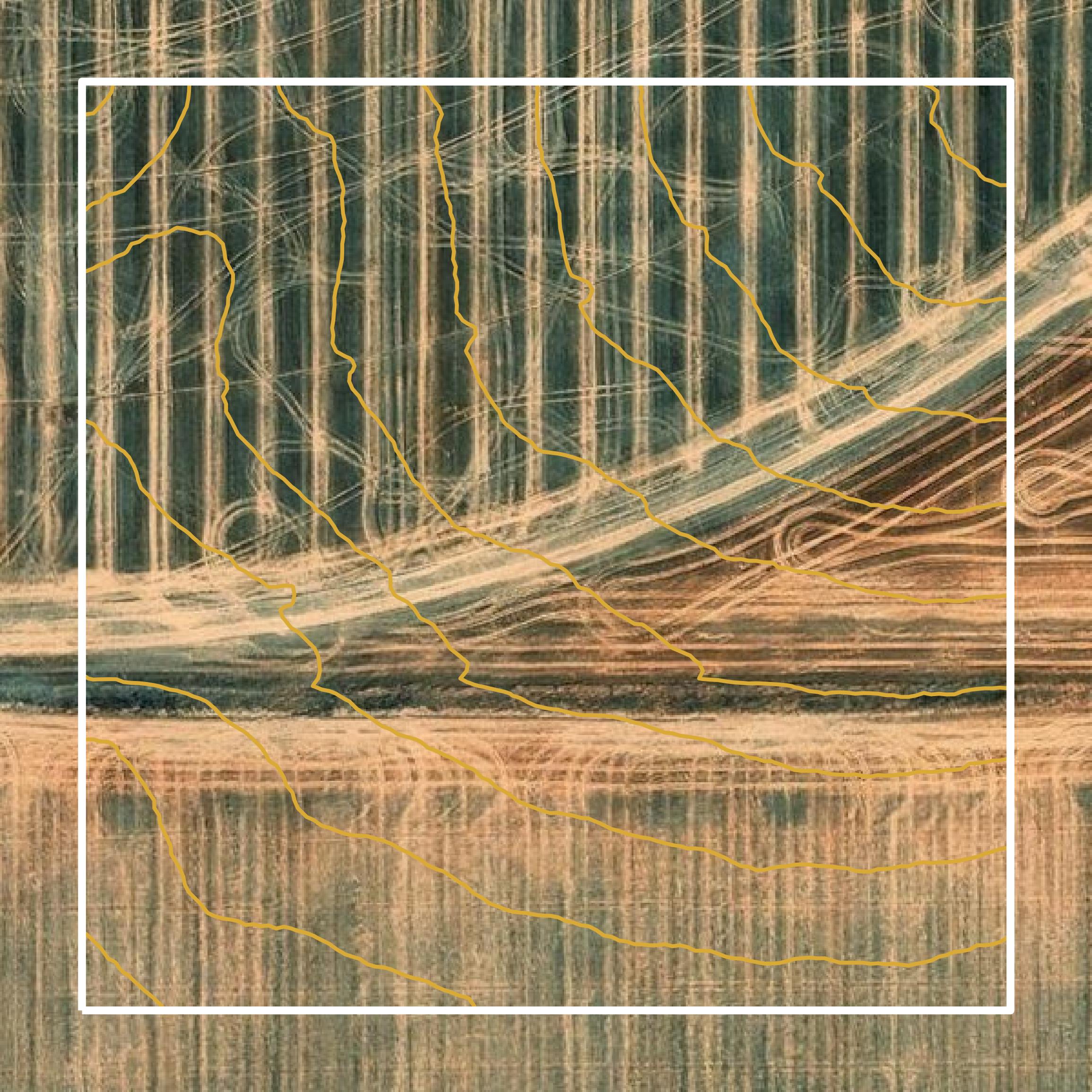 This image shows a contour map in Lincoln County created using GIS data in Equator.