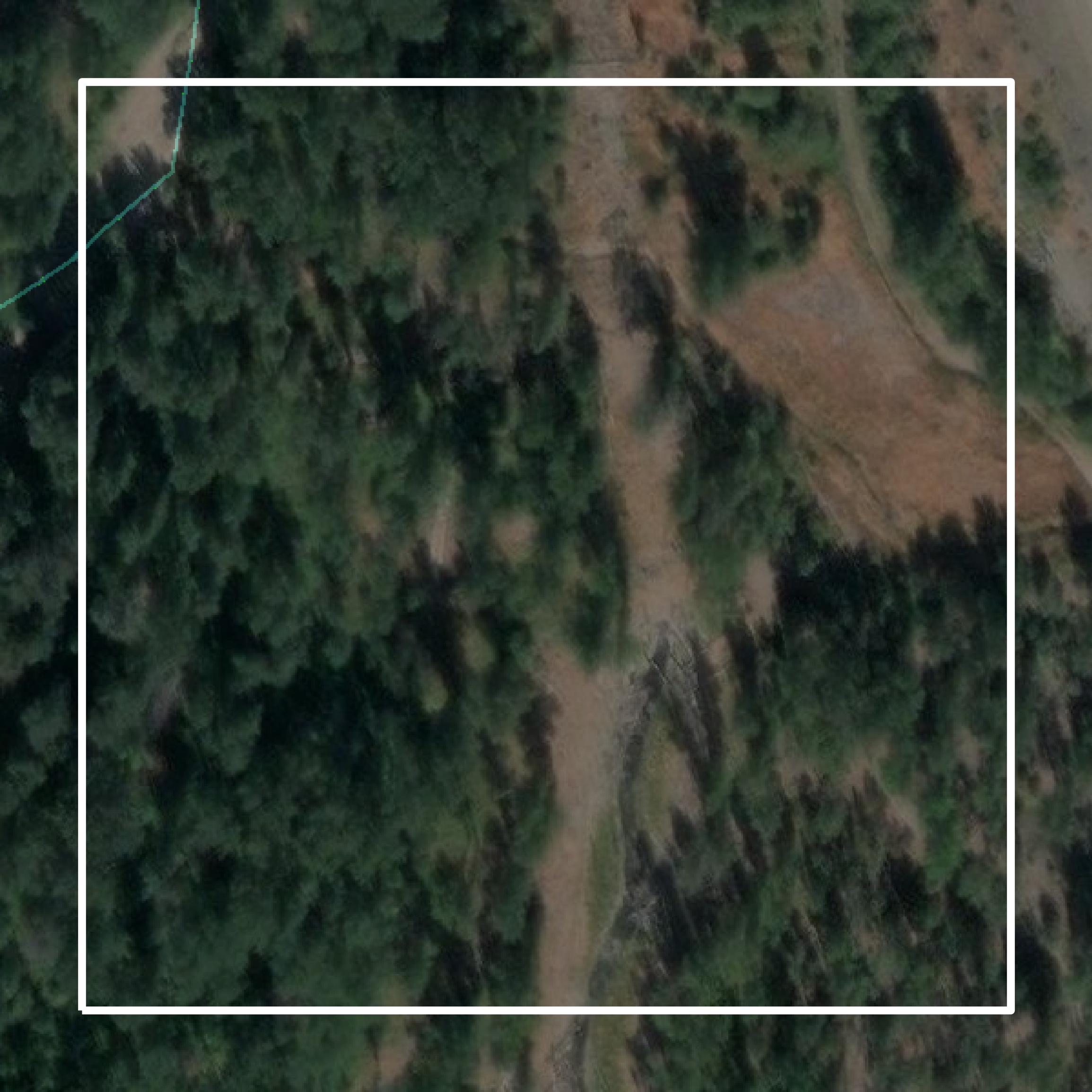 This image shows parcel and building data in Okanogan County created using GIS data in Equator.