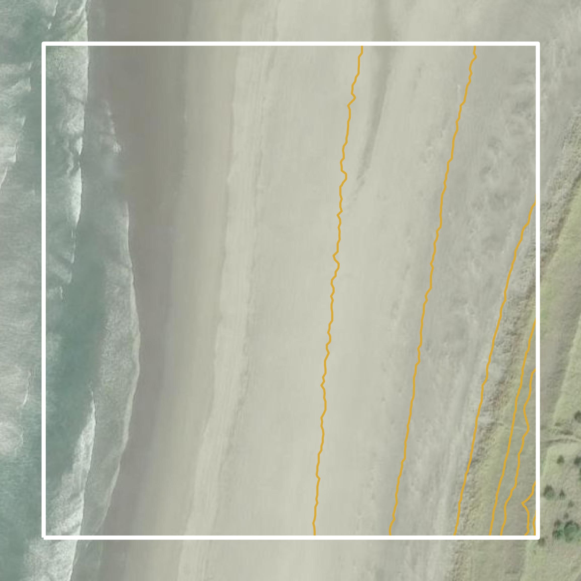This image shows a contour map in Pacific County created using GIS data in Equator.