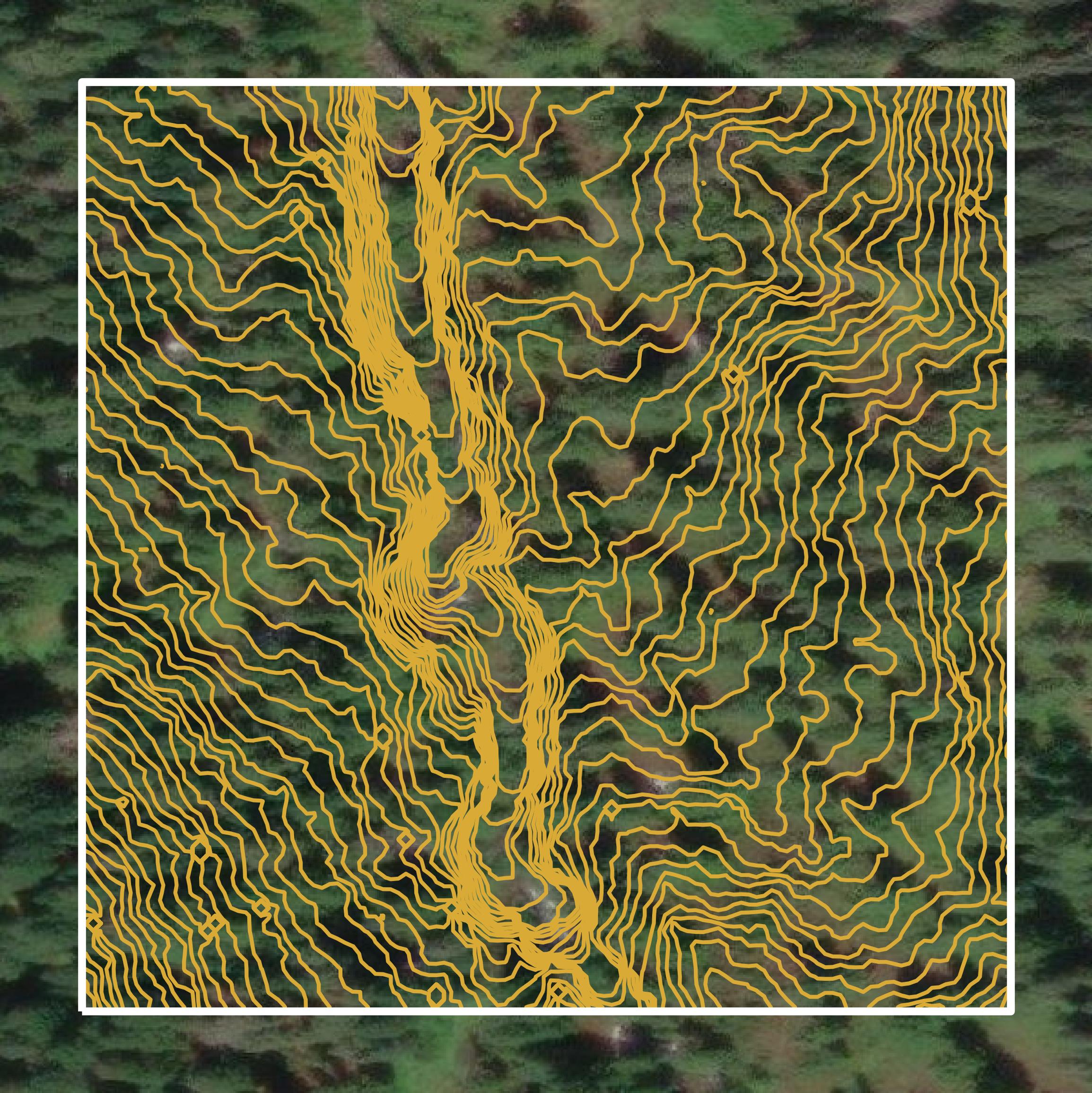 This image shows a contour map in Snohomish County created using GIS data in Equator.