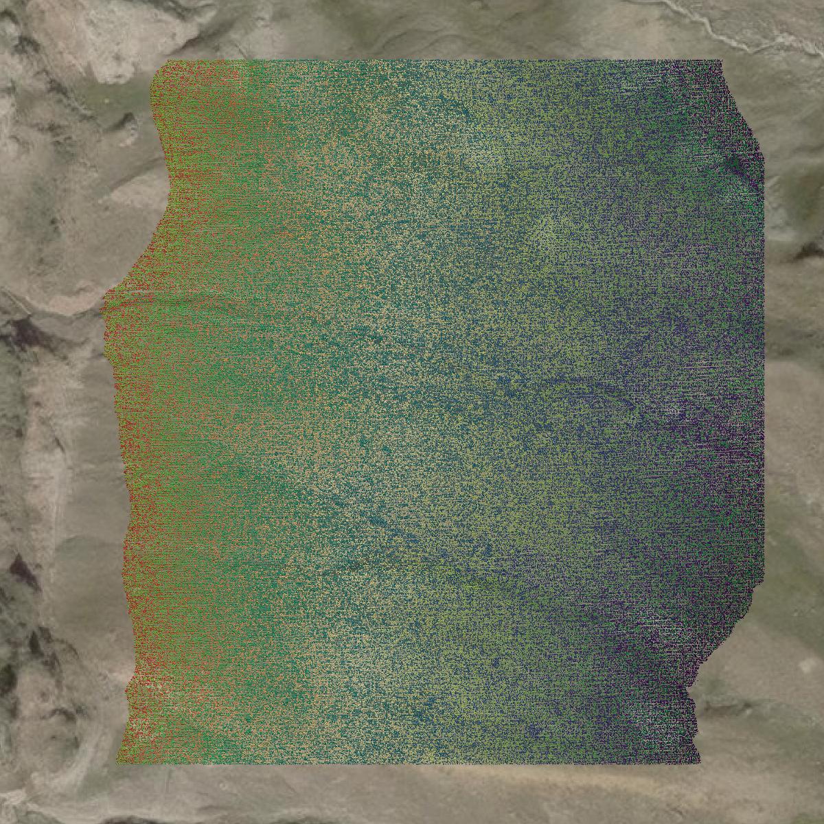 This image shows a LiDAR point cloud in Snohomish County created using GIS data in Equator.