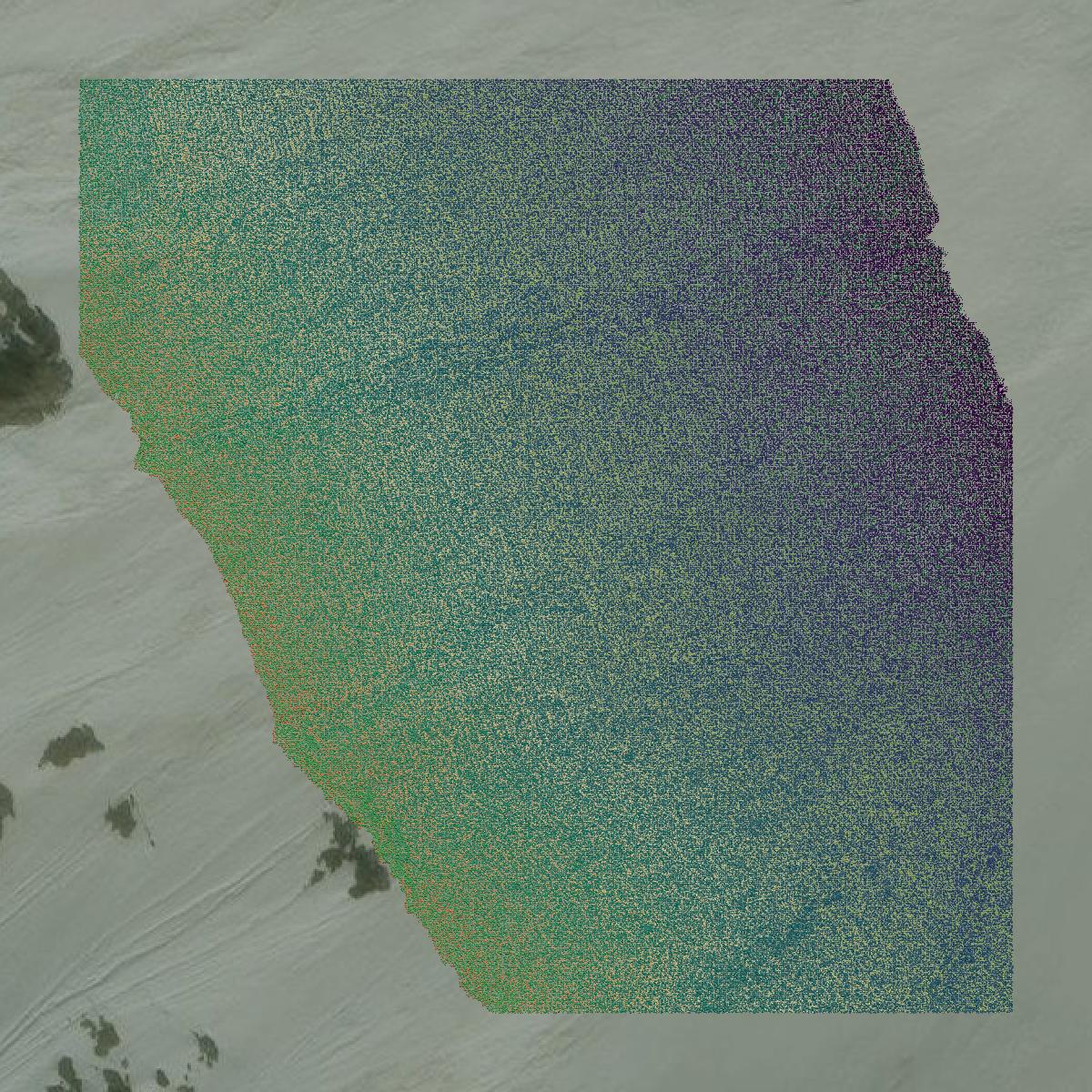 This image shows a LiDAR point cloud in Snohomish County created using GIS data in Equator.