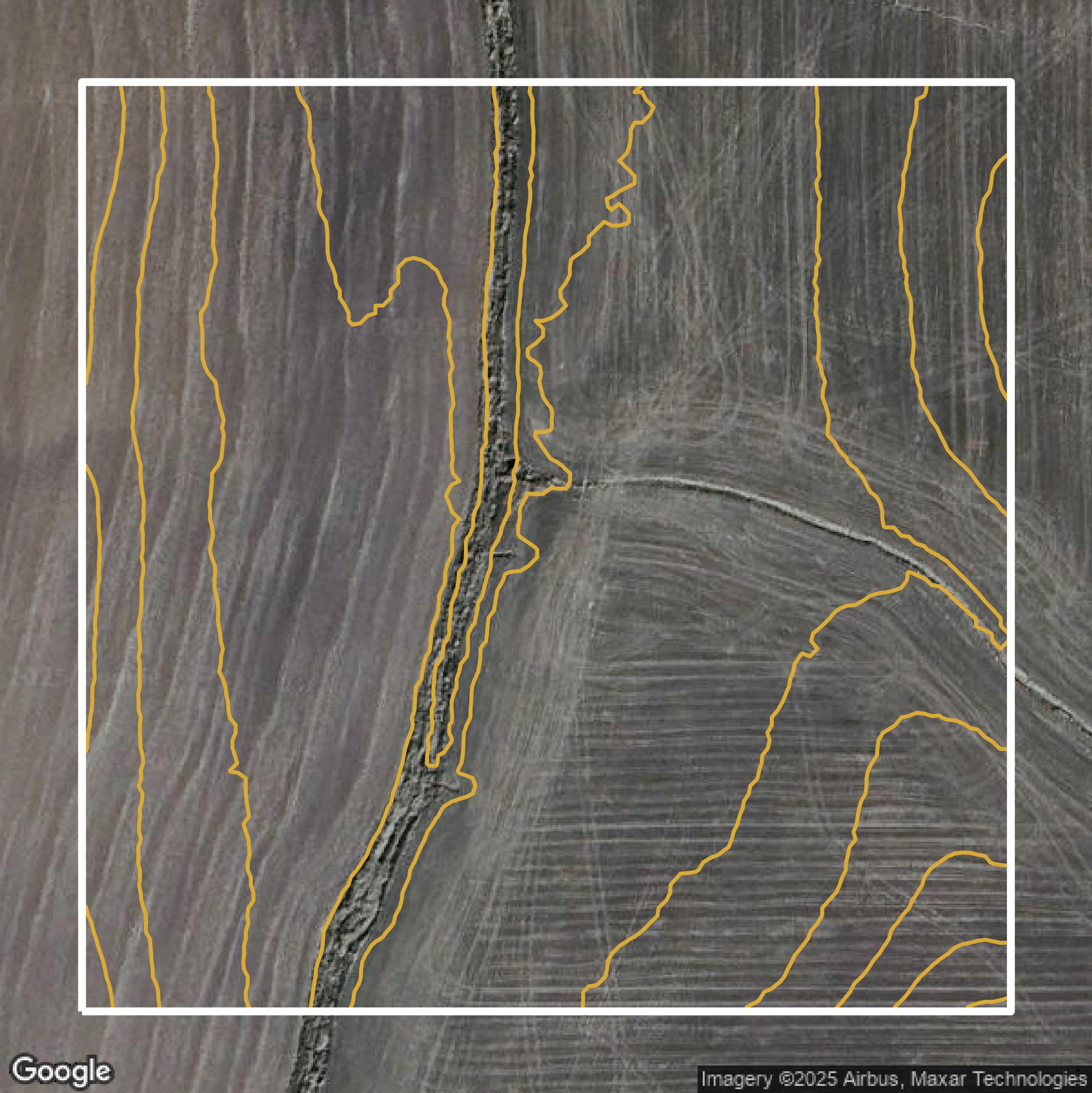 This image shows a contour map in Spokane County created using GIS data in Equator.