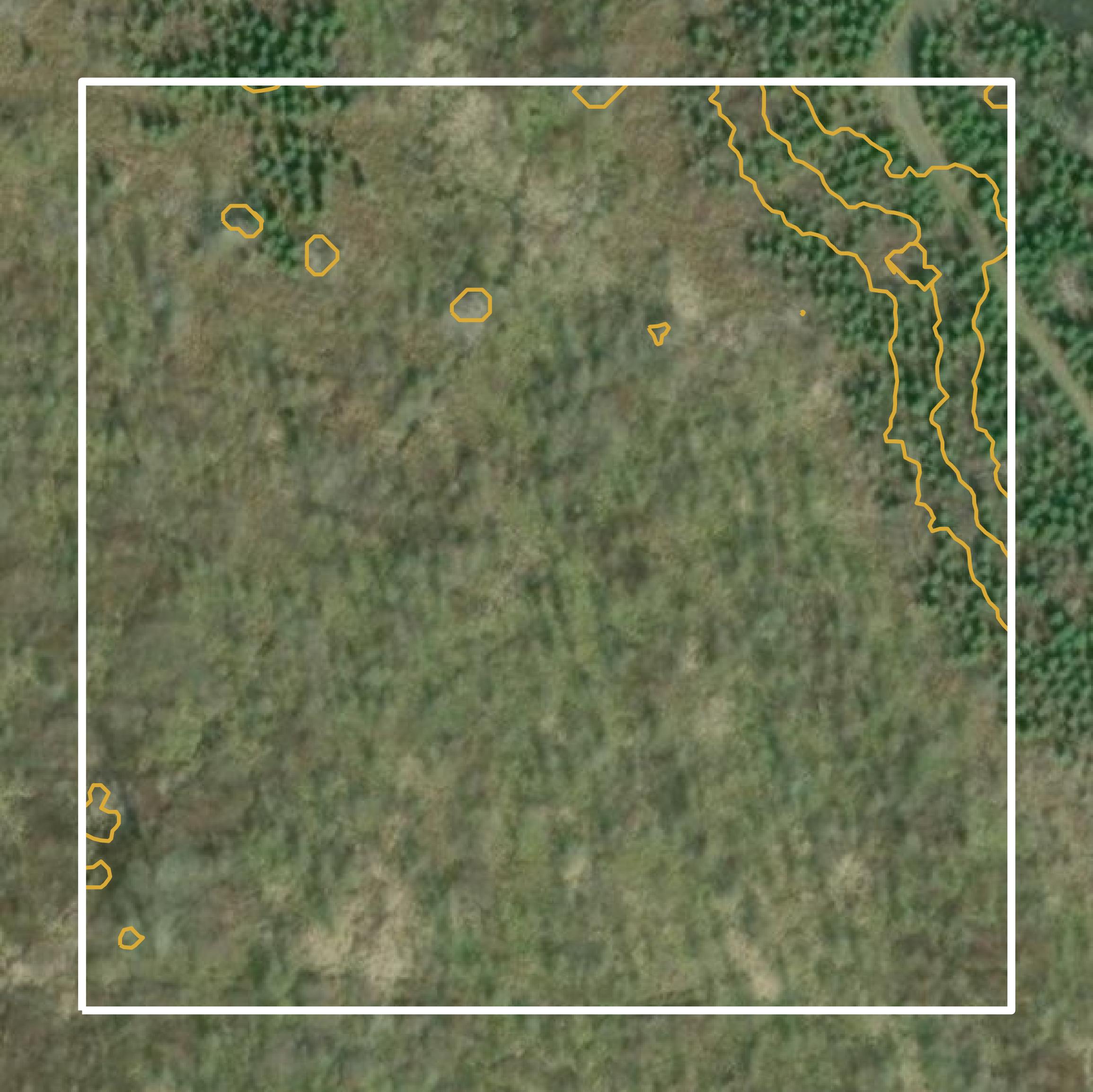 This image shows a contour map in Thurston County created using GIS data in Equator.