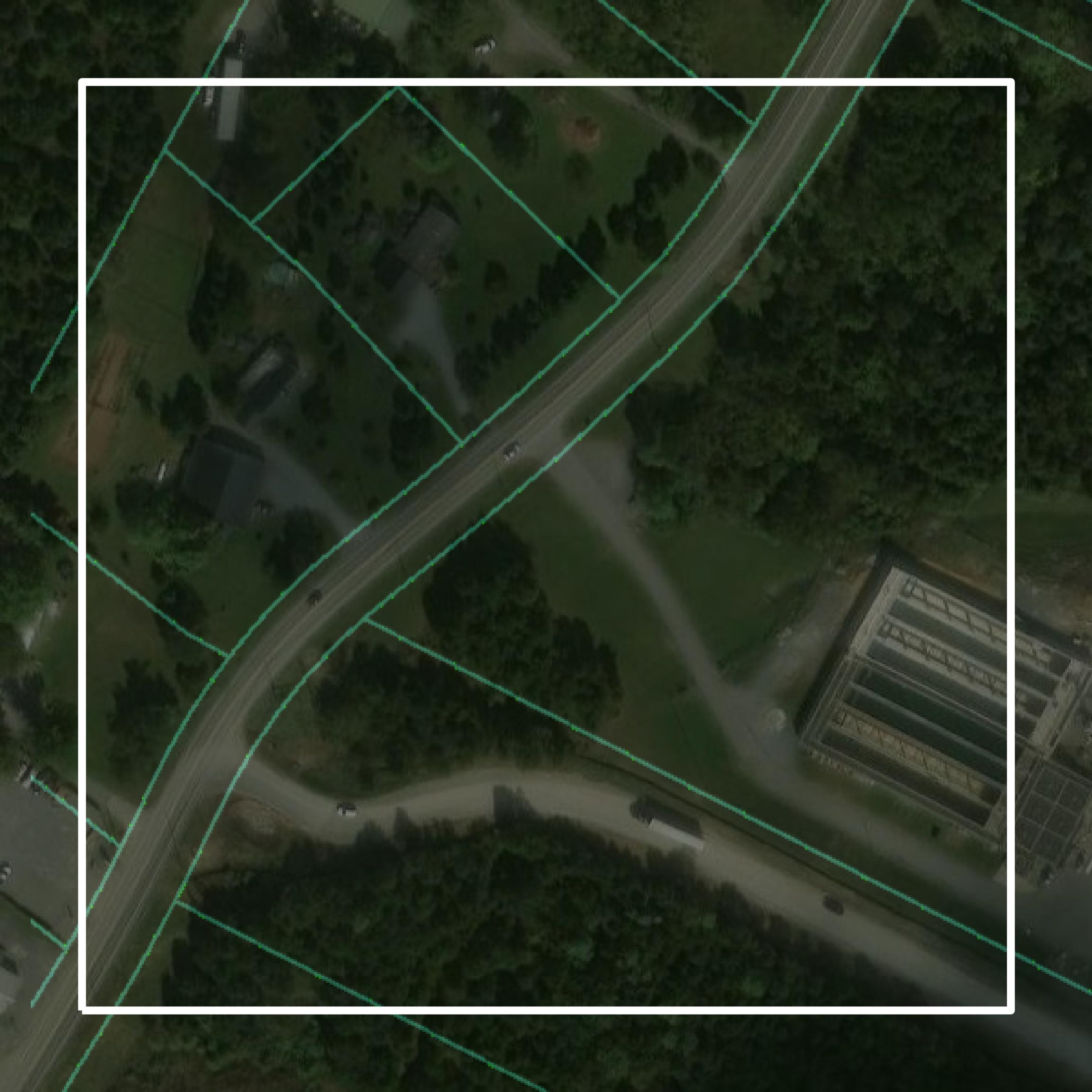 This image shows parcel and building data in Berkeley County created using GIS data in Equator.