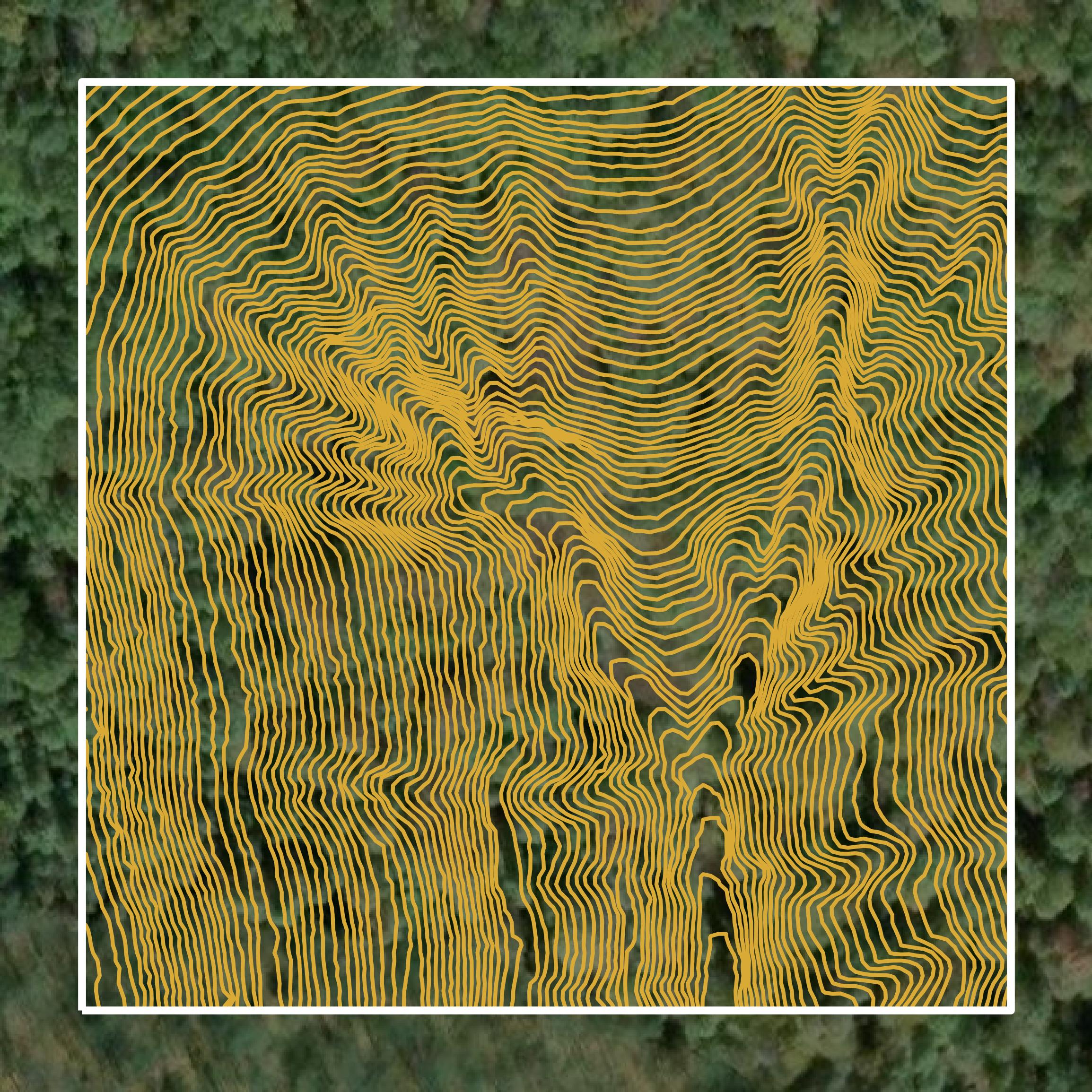 This image shows a contour map in Doddridge County created using GIS data in Equator.