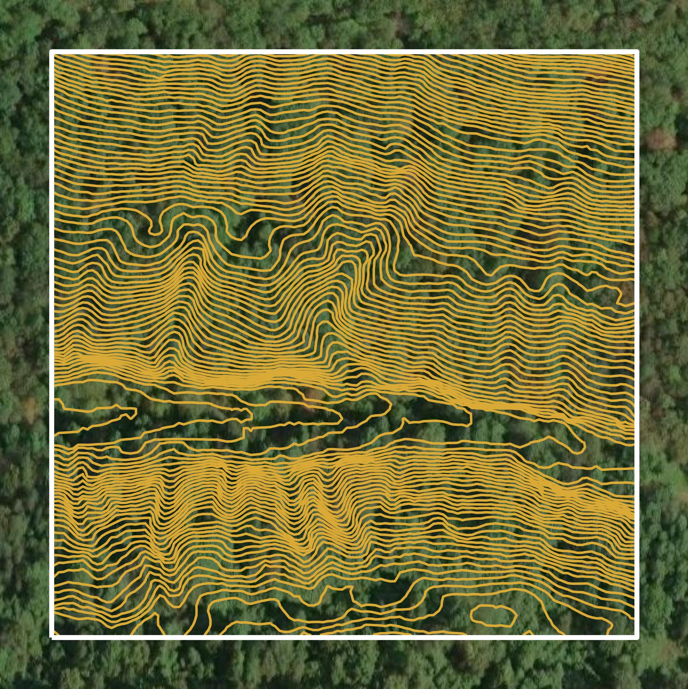 This image shows a contour map in Gilmer County created using GIS data in Equator.