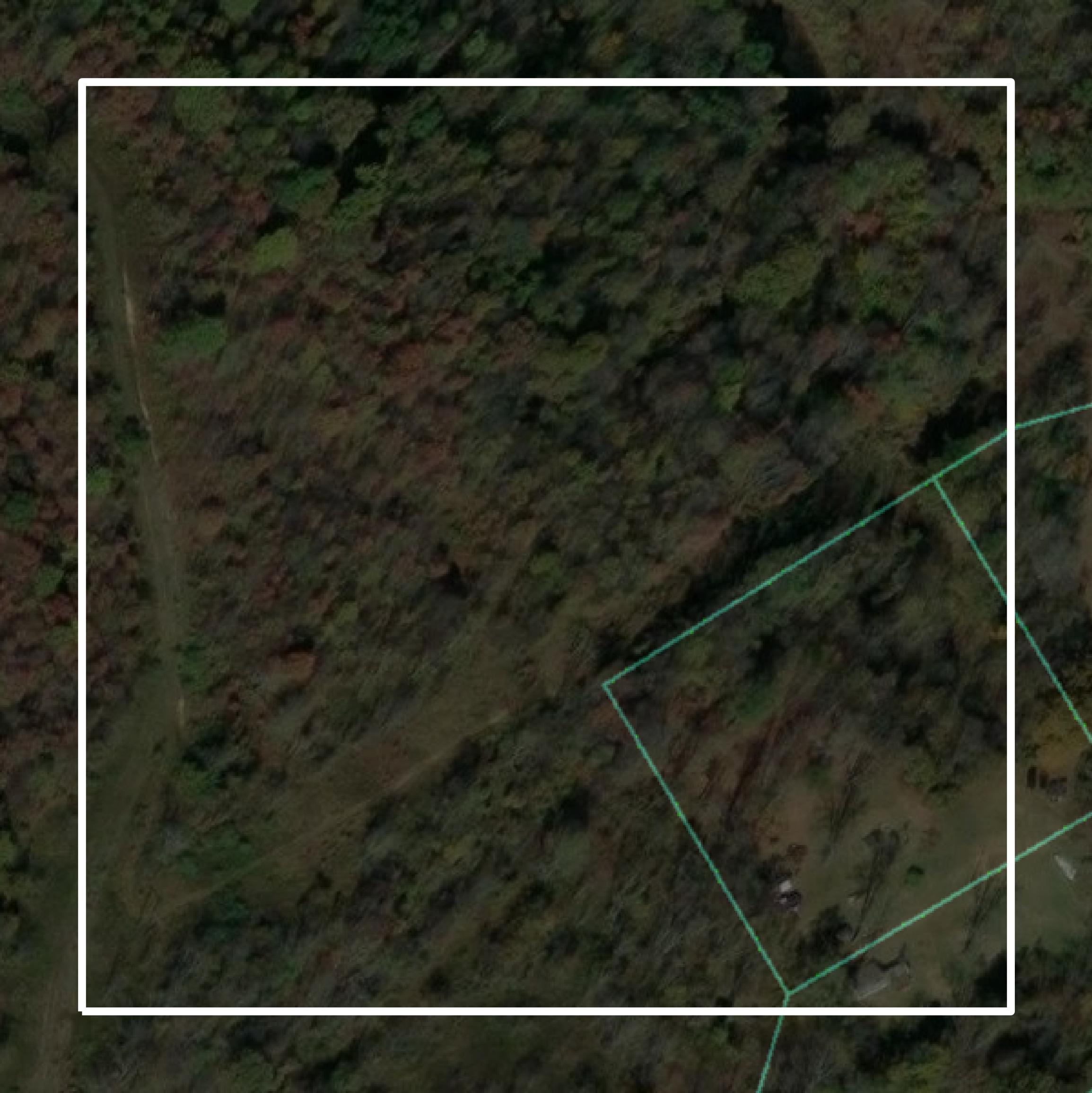 This image shows parcel and building data in Harrison County created using GIS data in Equator.
