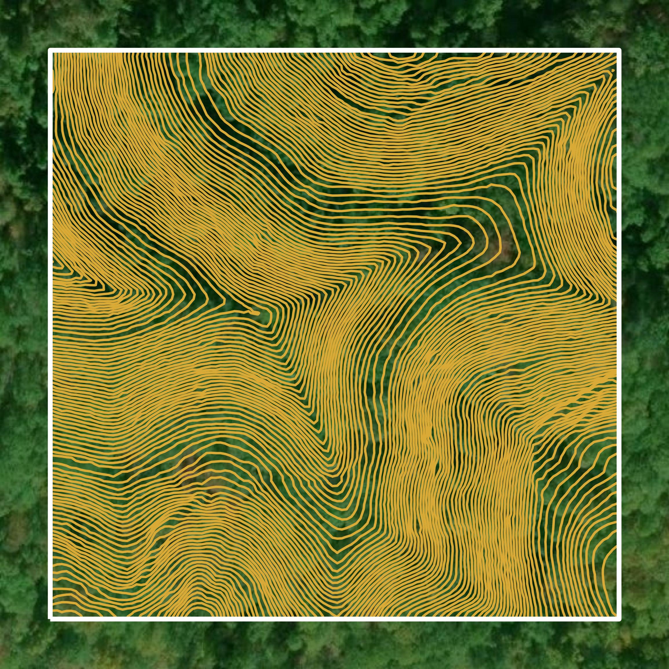 This image shows a contour map in Logan County created using GIS data in Equator.