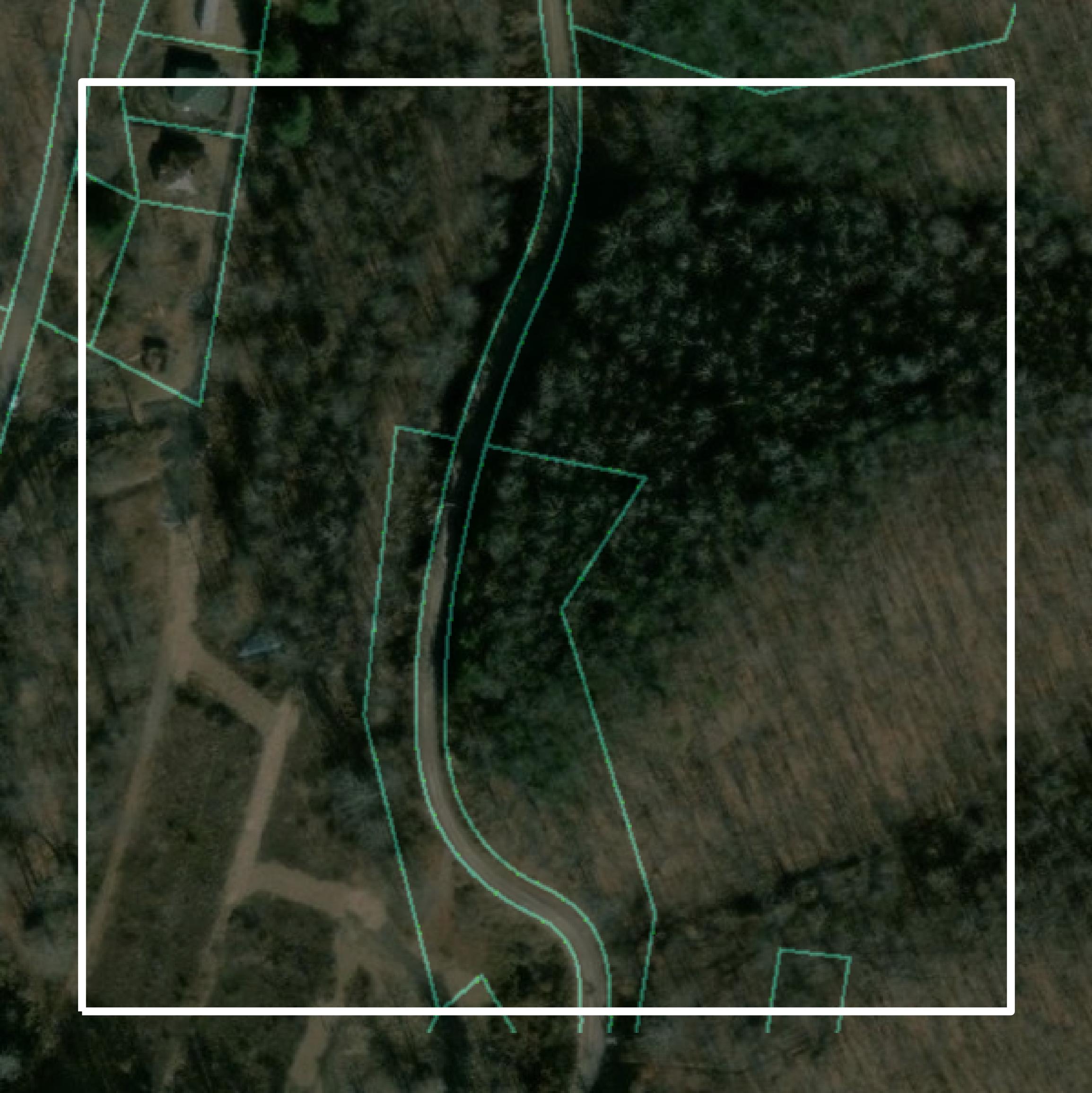 This image shows parcel and building data in McDowell County created using GIS data in Equator.
