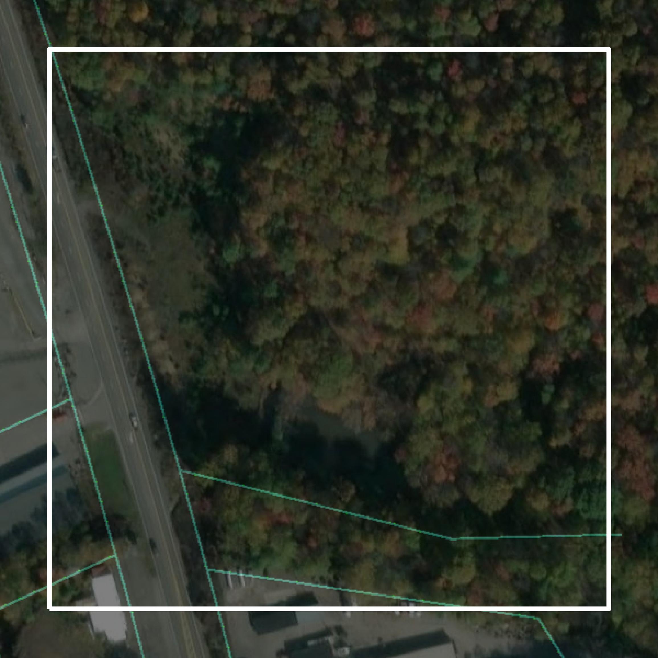 This image shows parcel and building data in Mercer County created using GIS data in Equator.