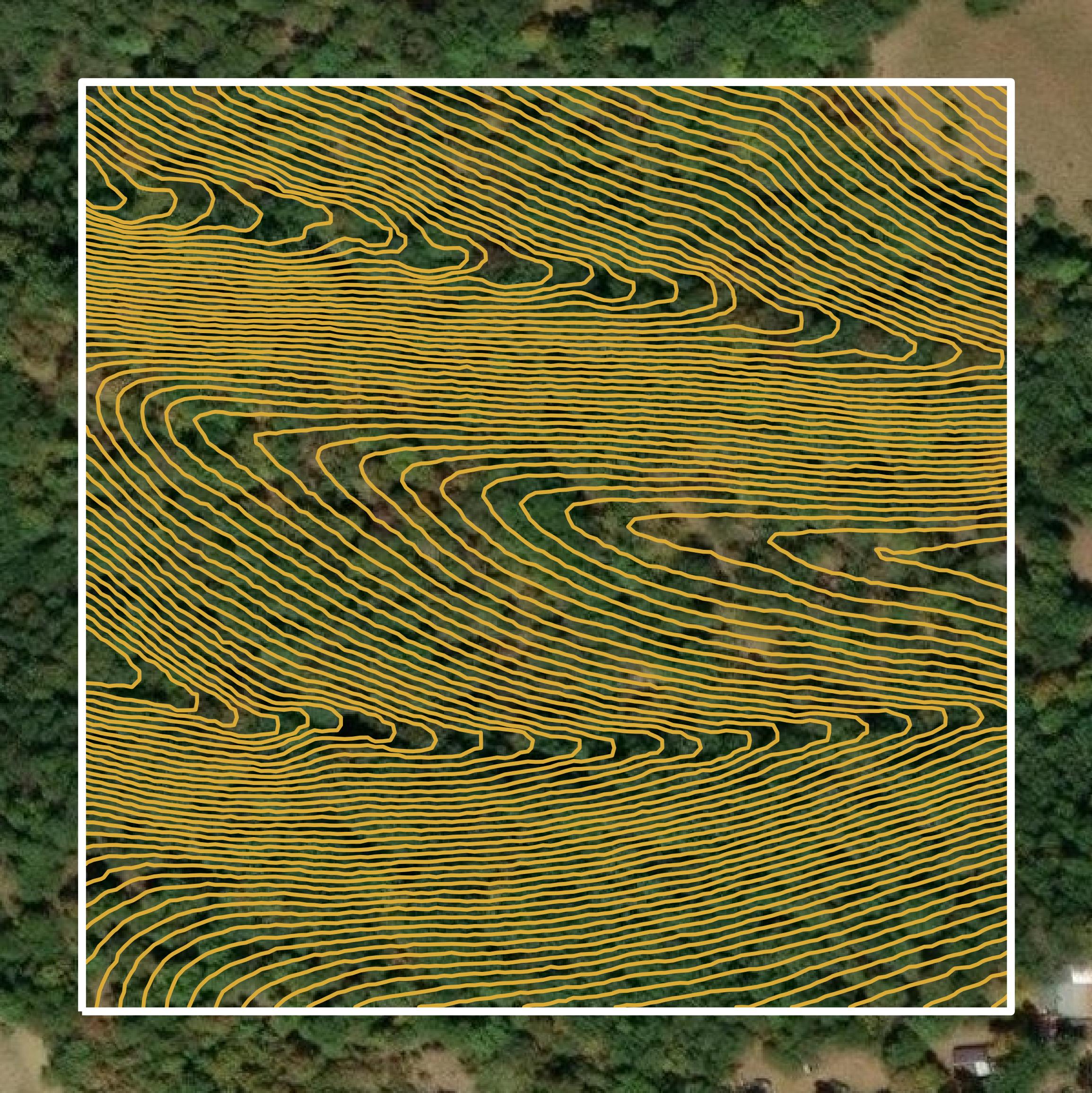 This image shows a contour map in Mineral County created using GIS data in Equator.
