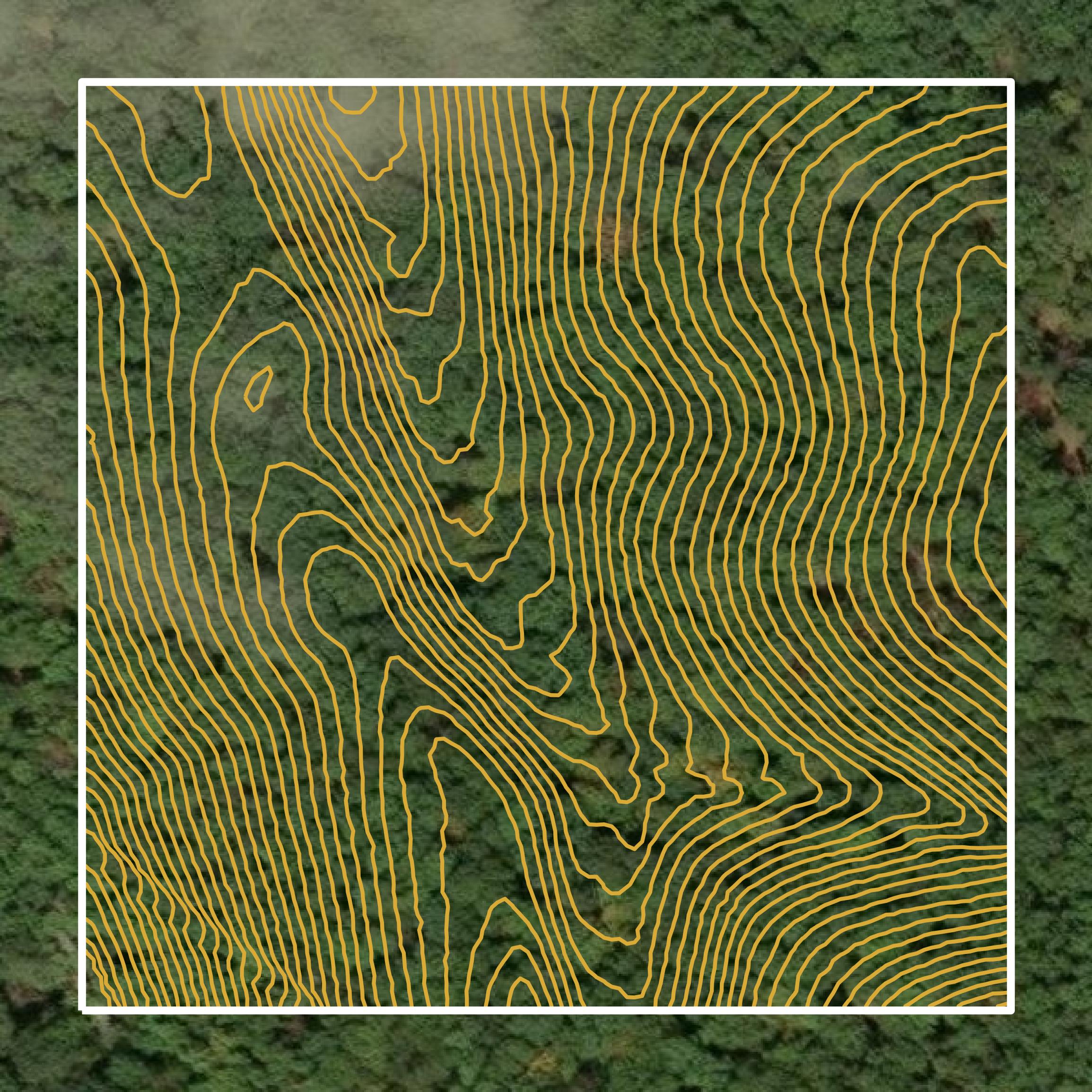 This image shows a contour map in Mineral County created using GIS data in Equator.