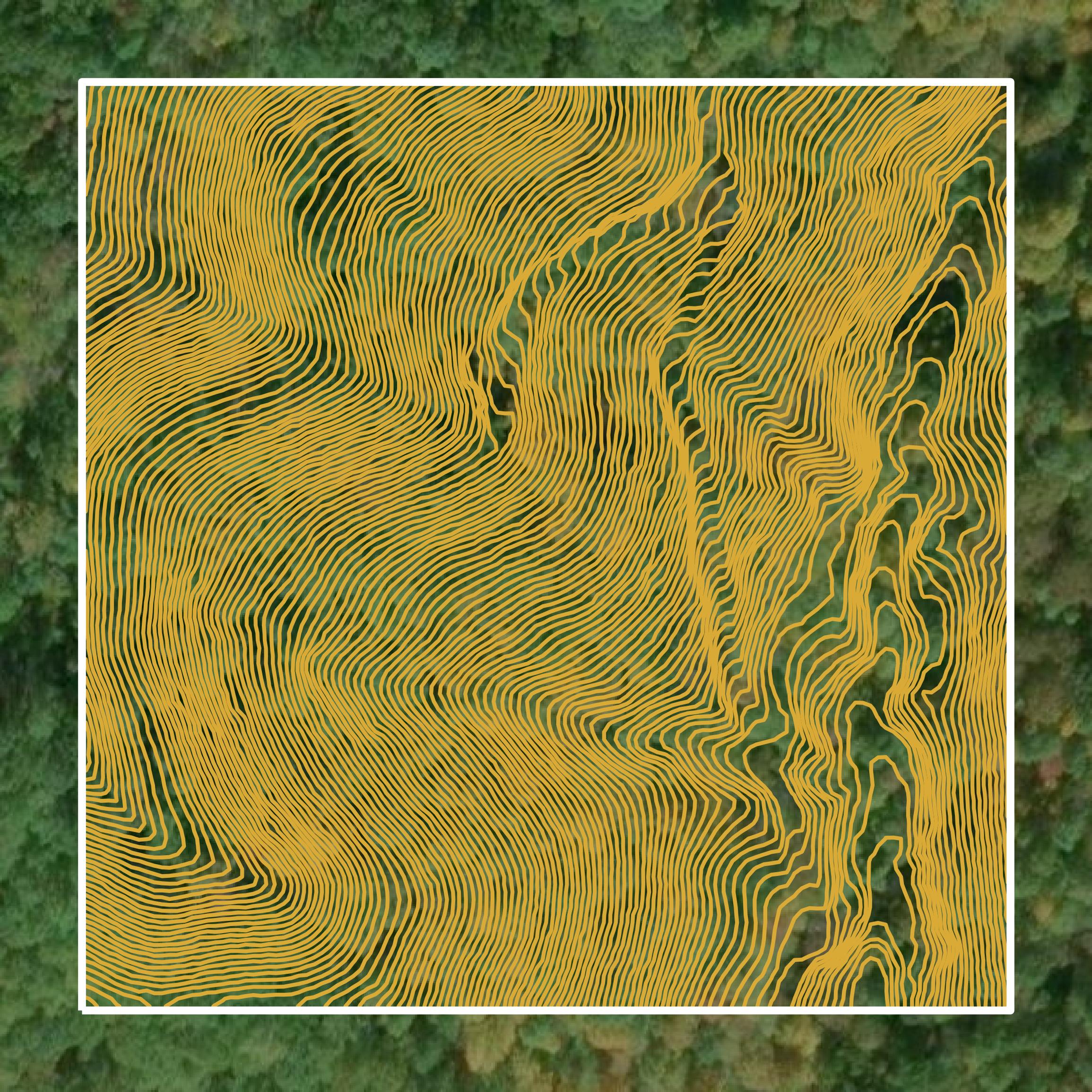 This image shows a contour map in Mingo County created using GIS data in Equator.