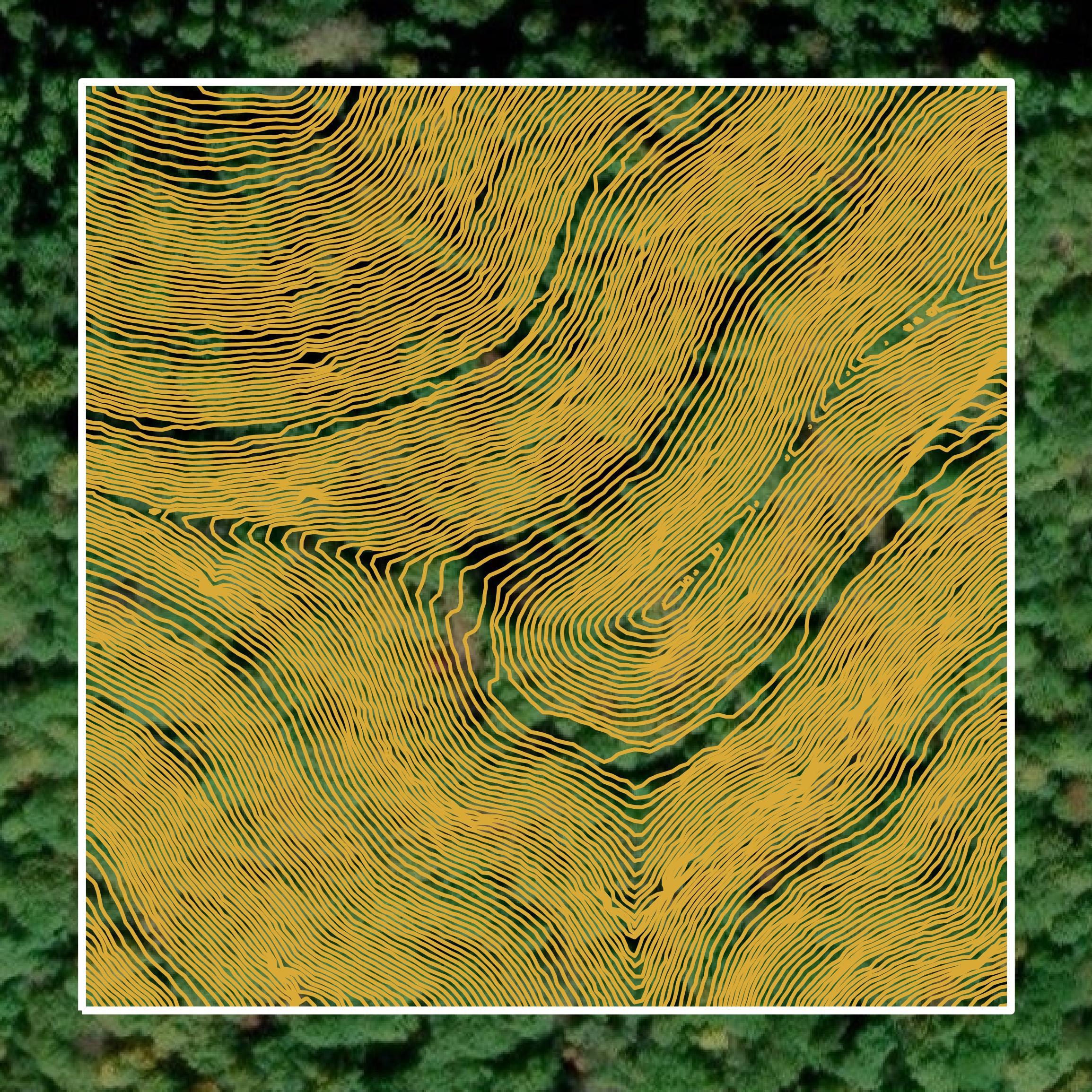 This image shows a contour map in Mingo County created using GIS data in Equator.