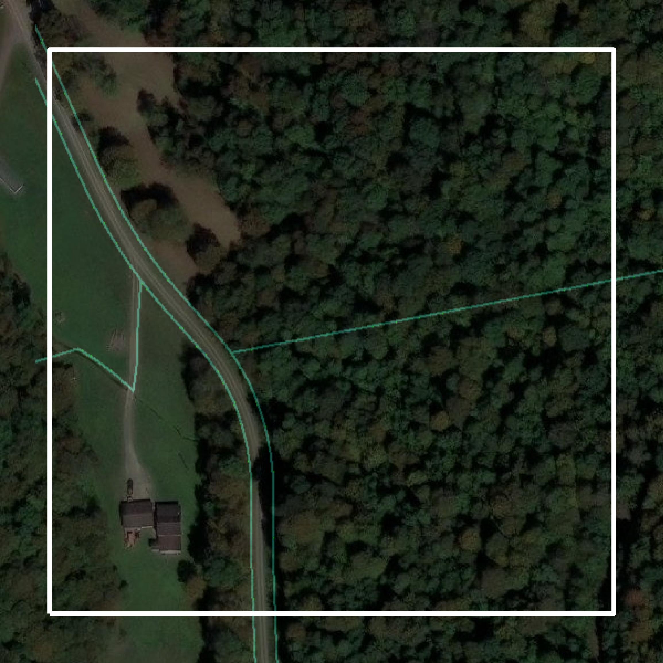 This image shows parcel and building data in Monongalia County created using GIS data in Equator.