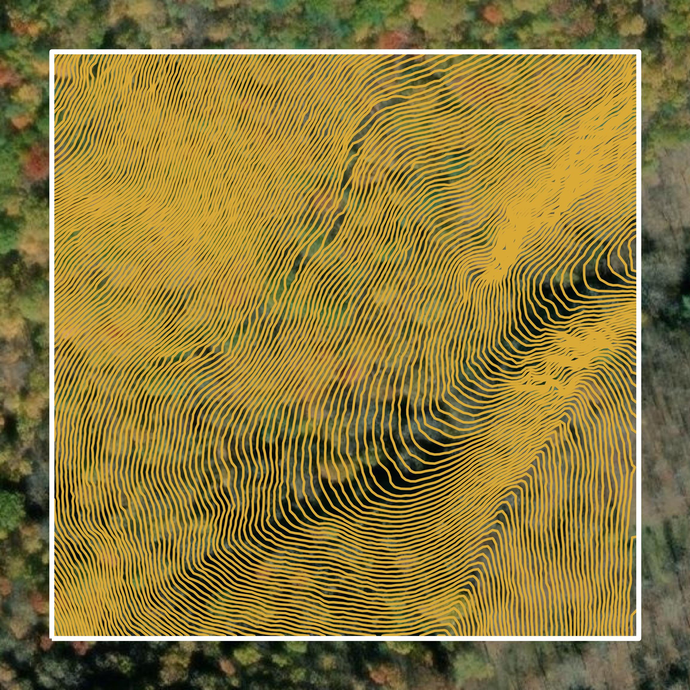 This image shows a contour map in Pendleton County created using GIS data in Equator.