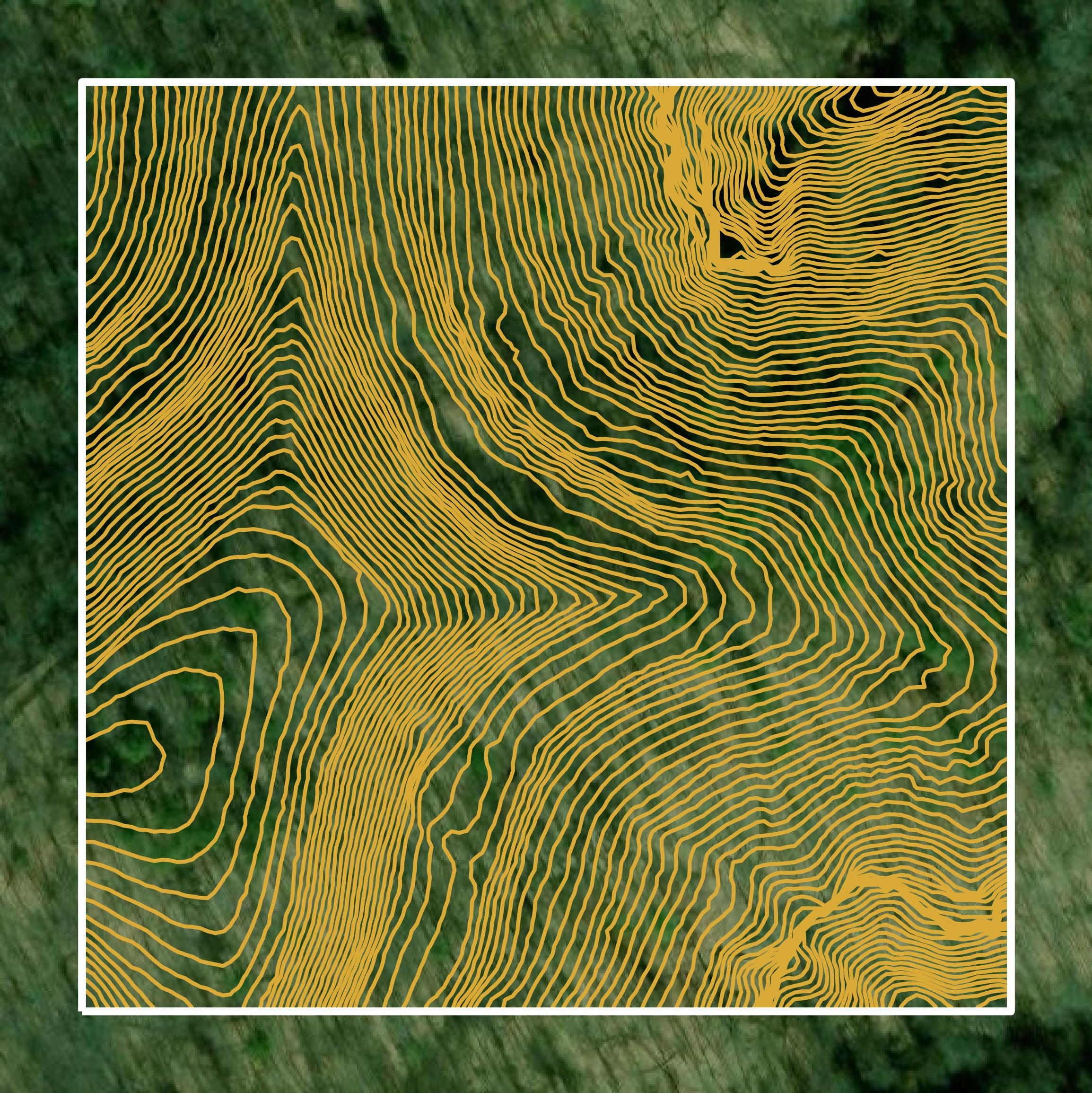 This image shows a contour map in Putnam County created using GIS data in Equator.