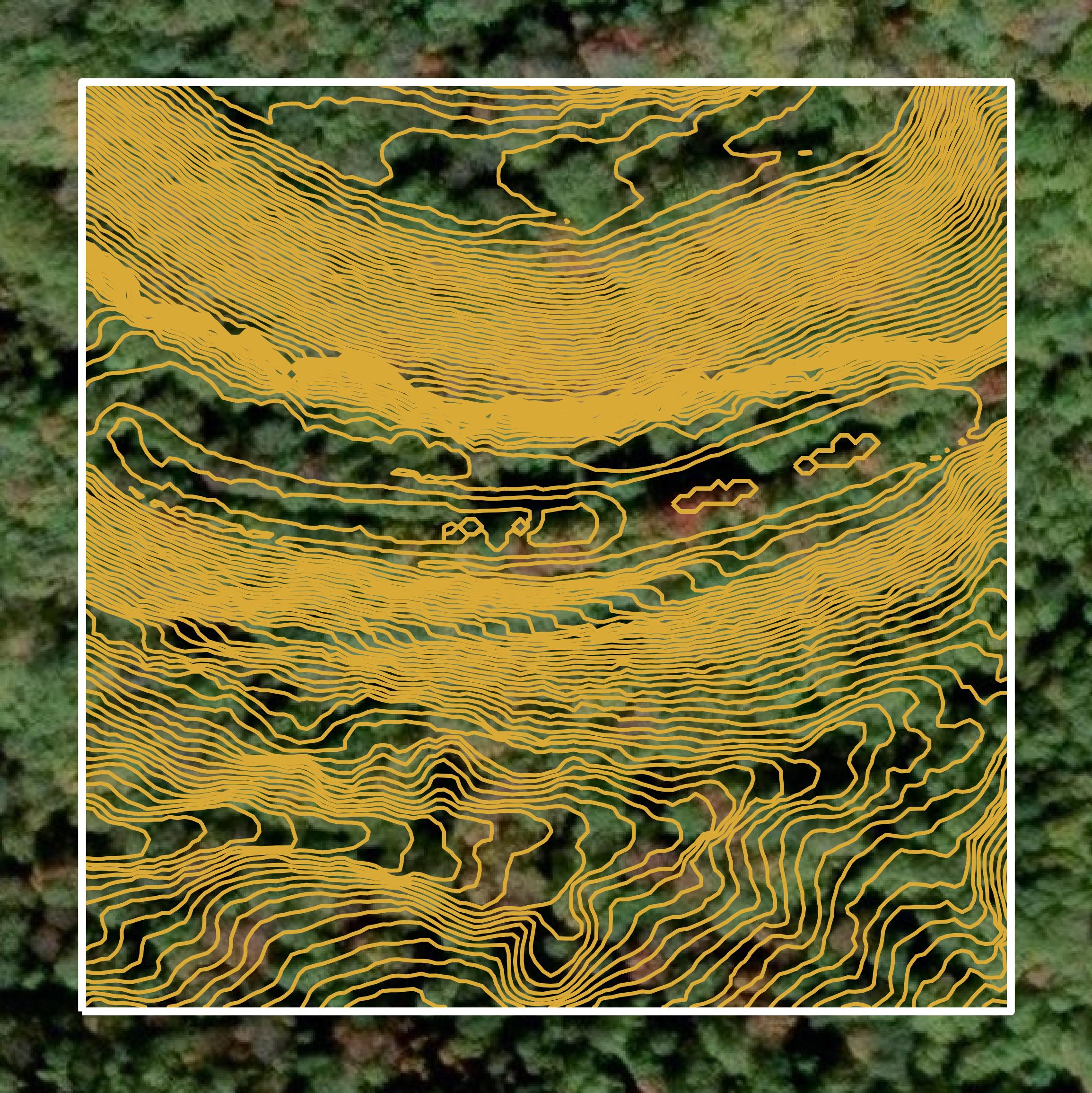 This image shows a contour map in Raleigh County created using GIS data in Equator.
