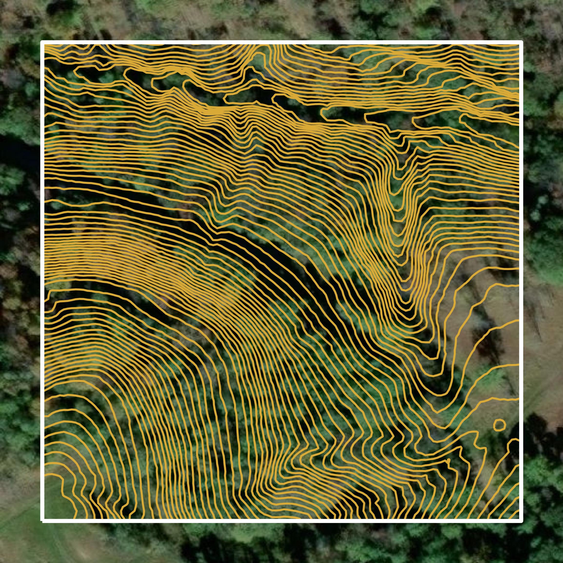 This image shows a contour map in Ritchie County created using GIS data in Equator.