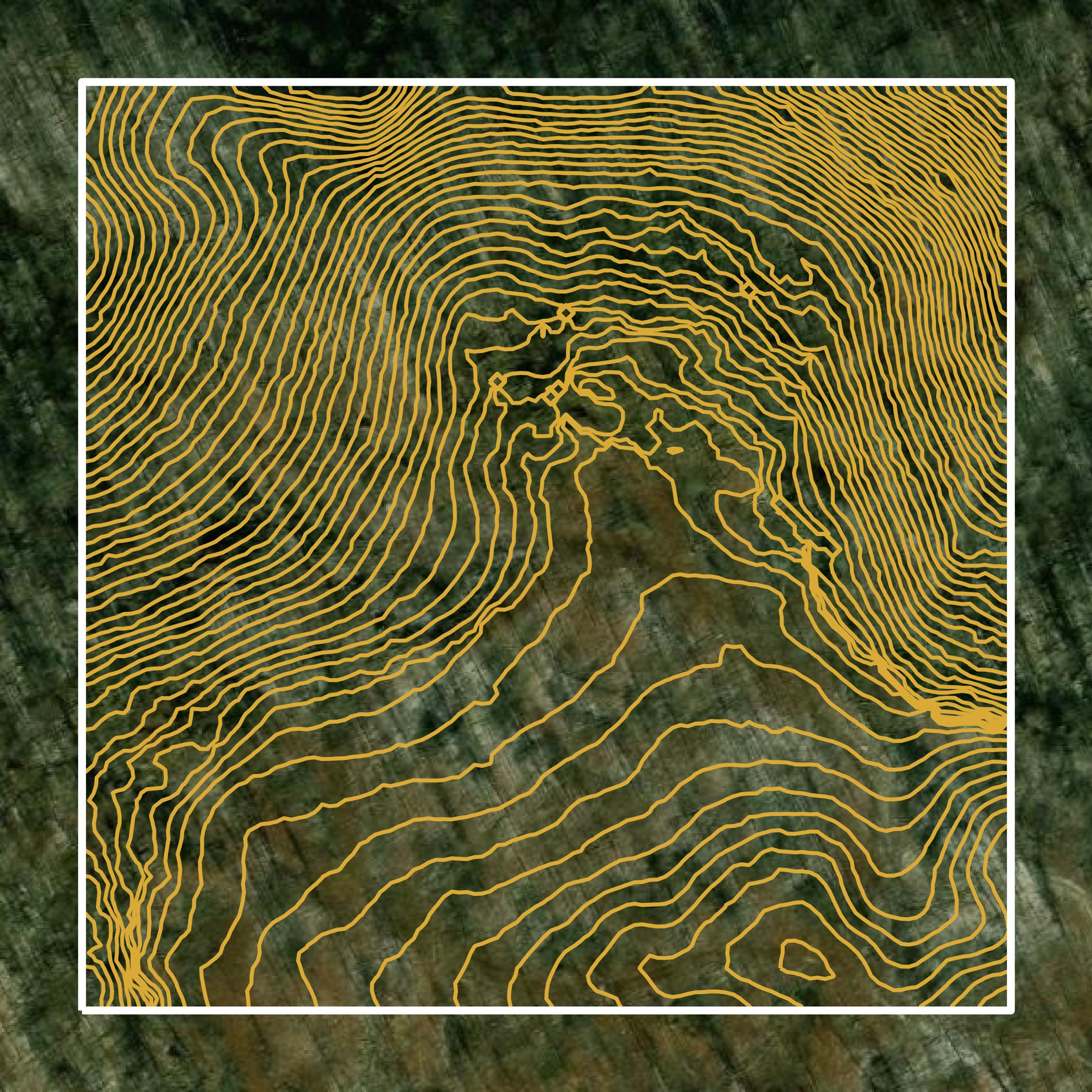 This image shows a contour map in Summers County created using GIS data in Equator.