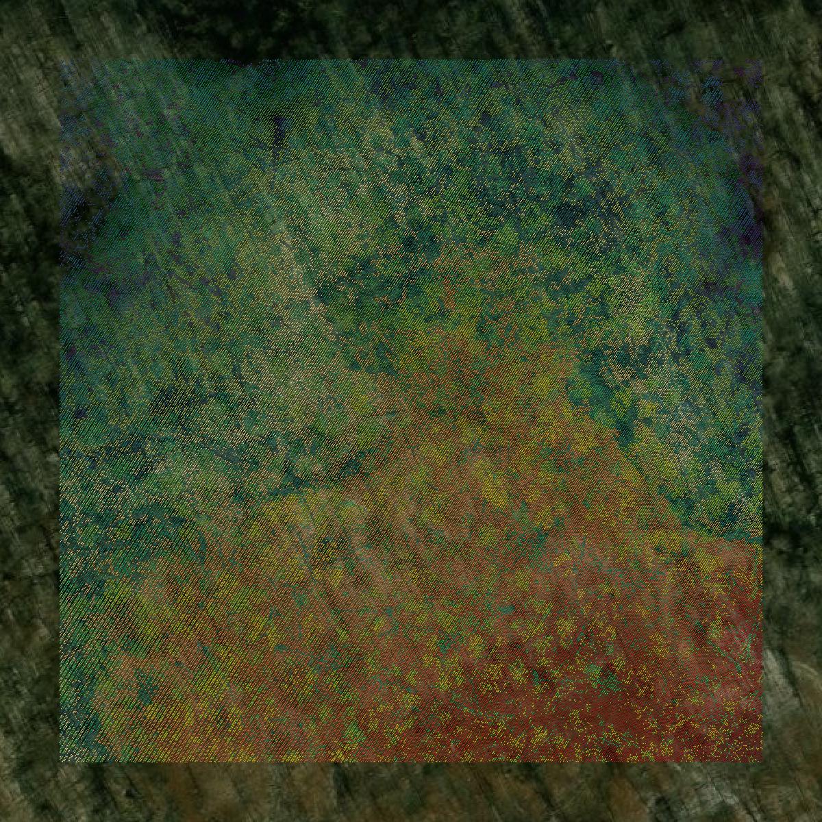 This image shows a LiDAR point cloud in Summers County created using GIS data in Equator.