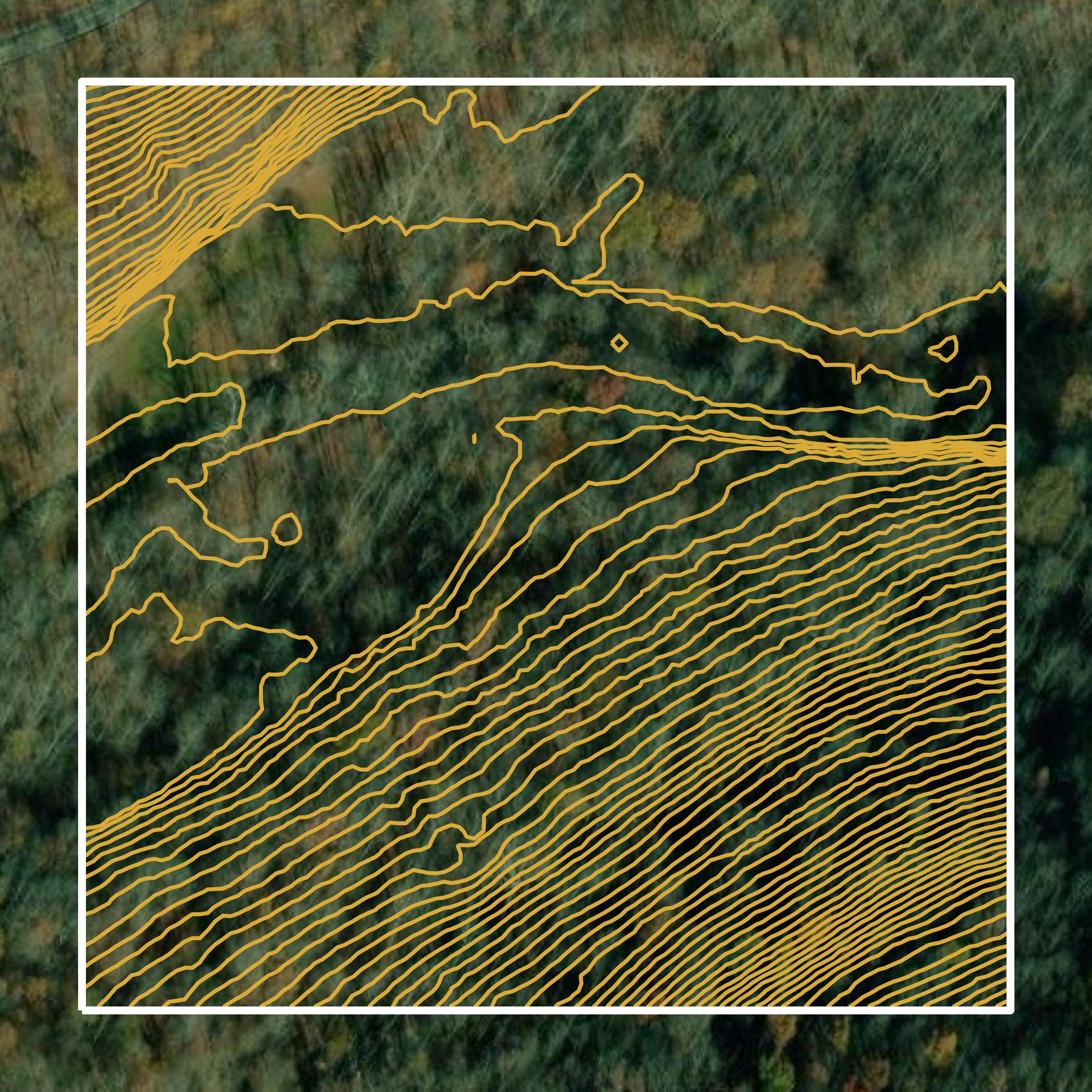 This image shows a contour map in Taylor County created using GIS data in Equator.