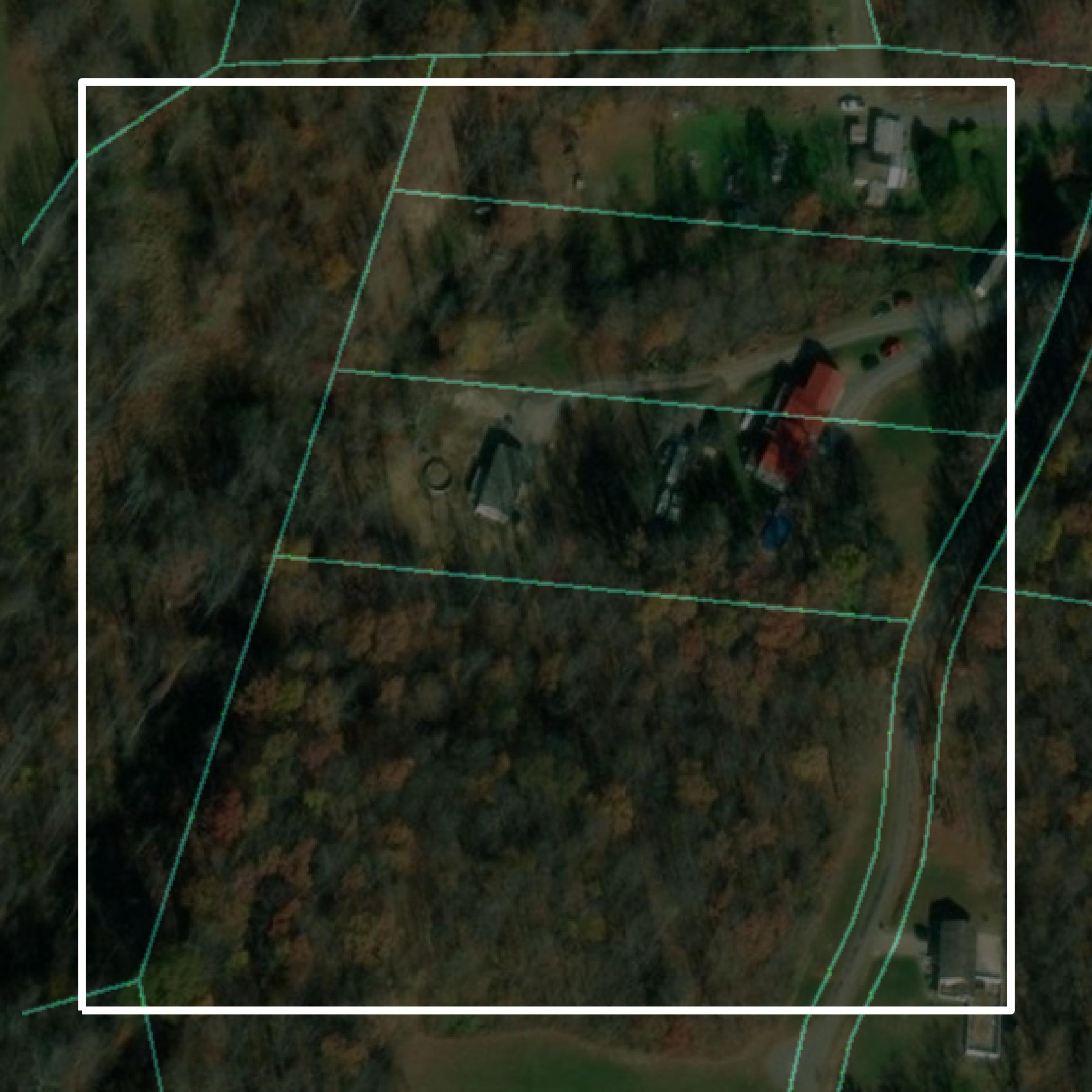 This image shows parcel and building data in Taylor County created using GIS data in Equator.