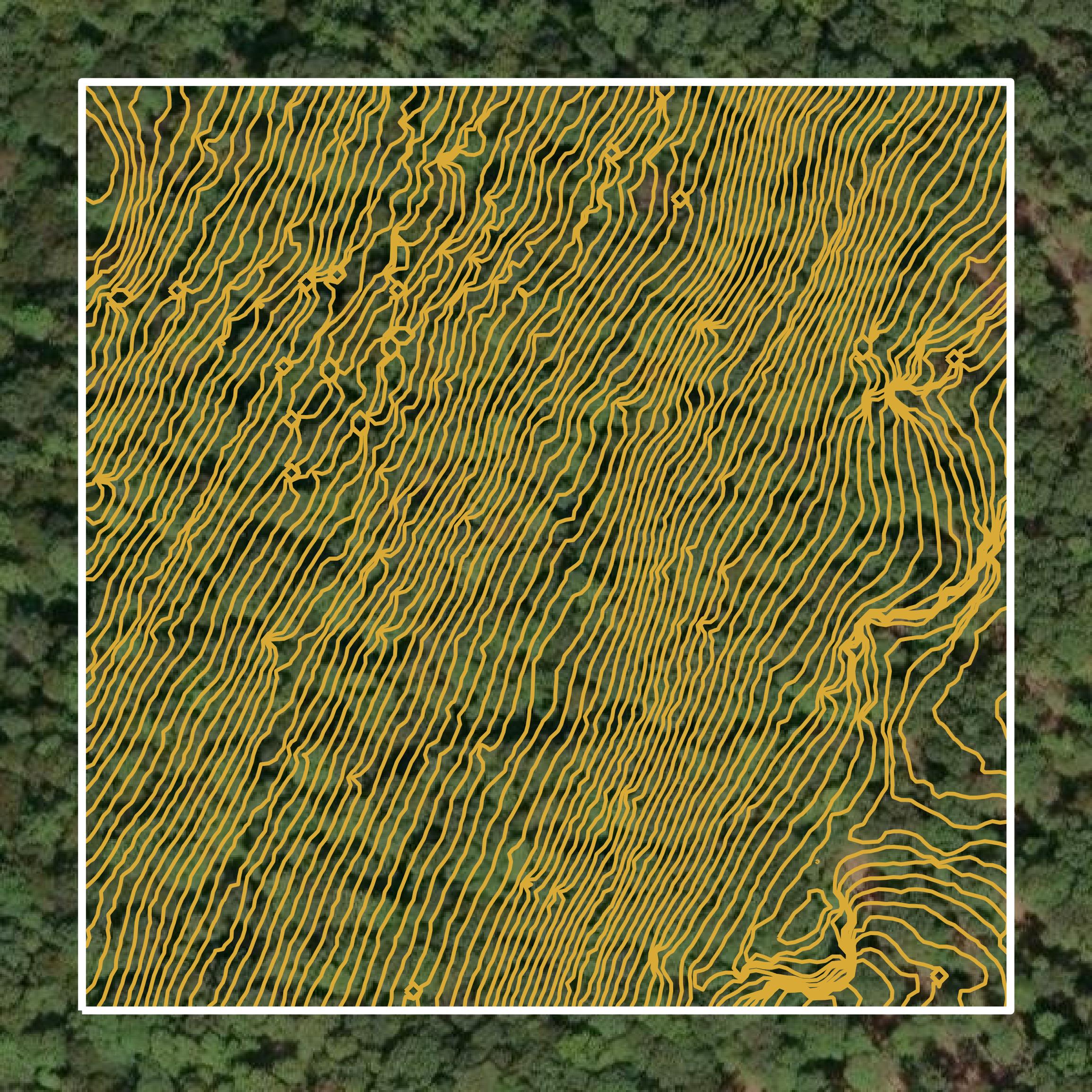 This image shows a contour map in Upshur County created using GIS data in Equator.