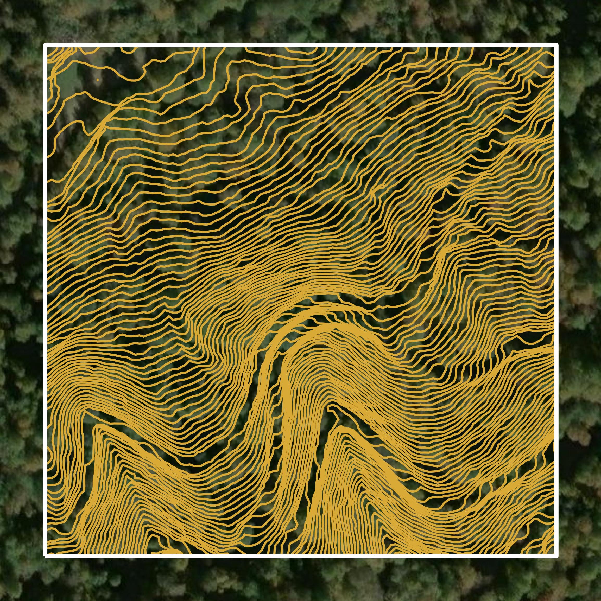 This image shows a contour map in Webster County created using GIS data in Equator.