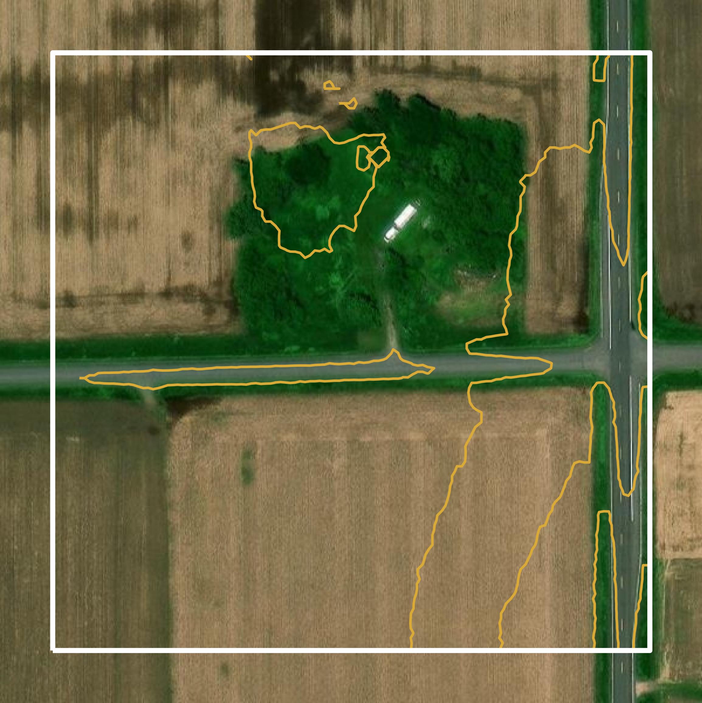 This image shows a contour map in Barron County created using GIS data in Equator.