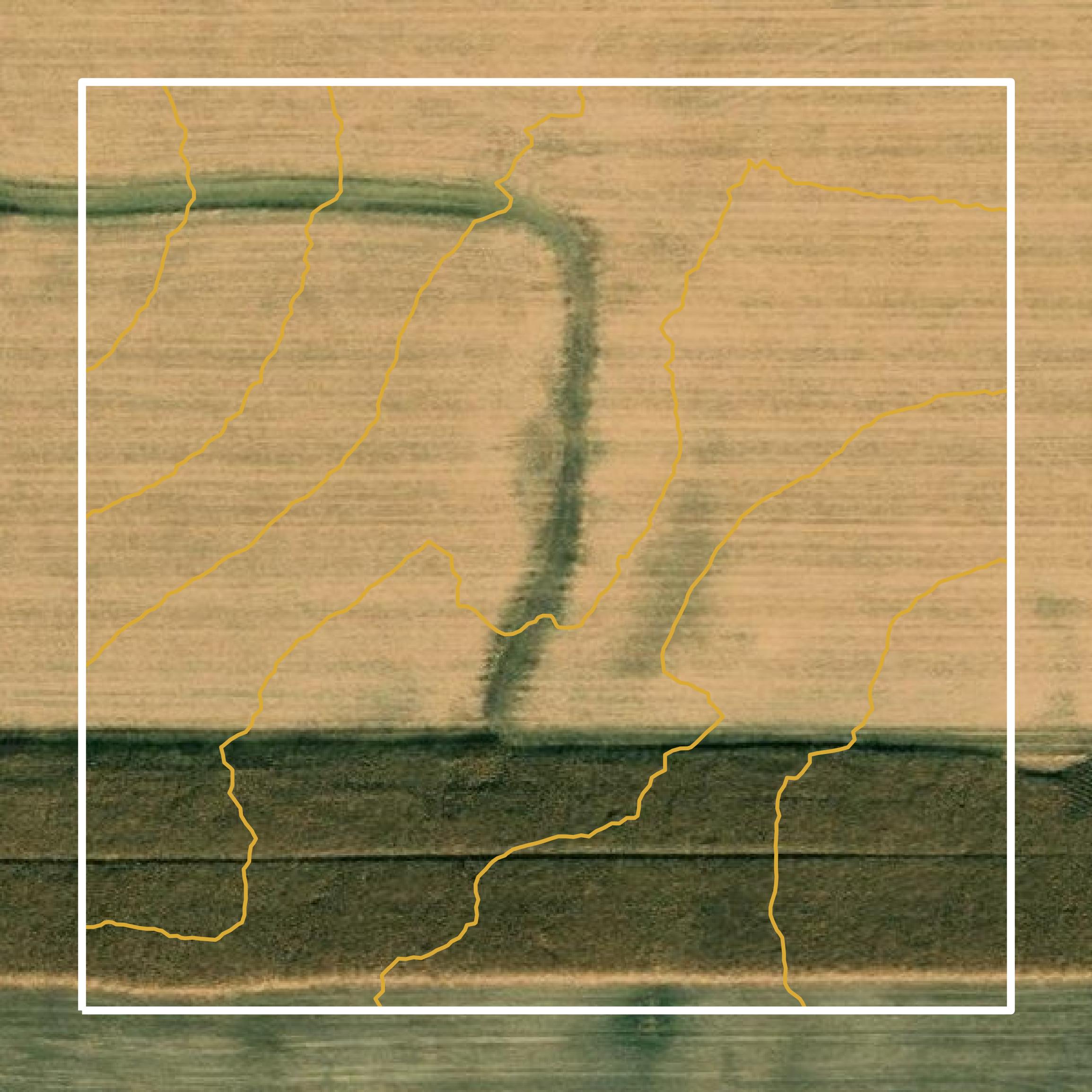 This image shows a contour map in Chippewa County created using GIS data in Equator.