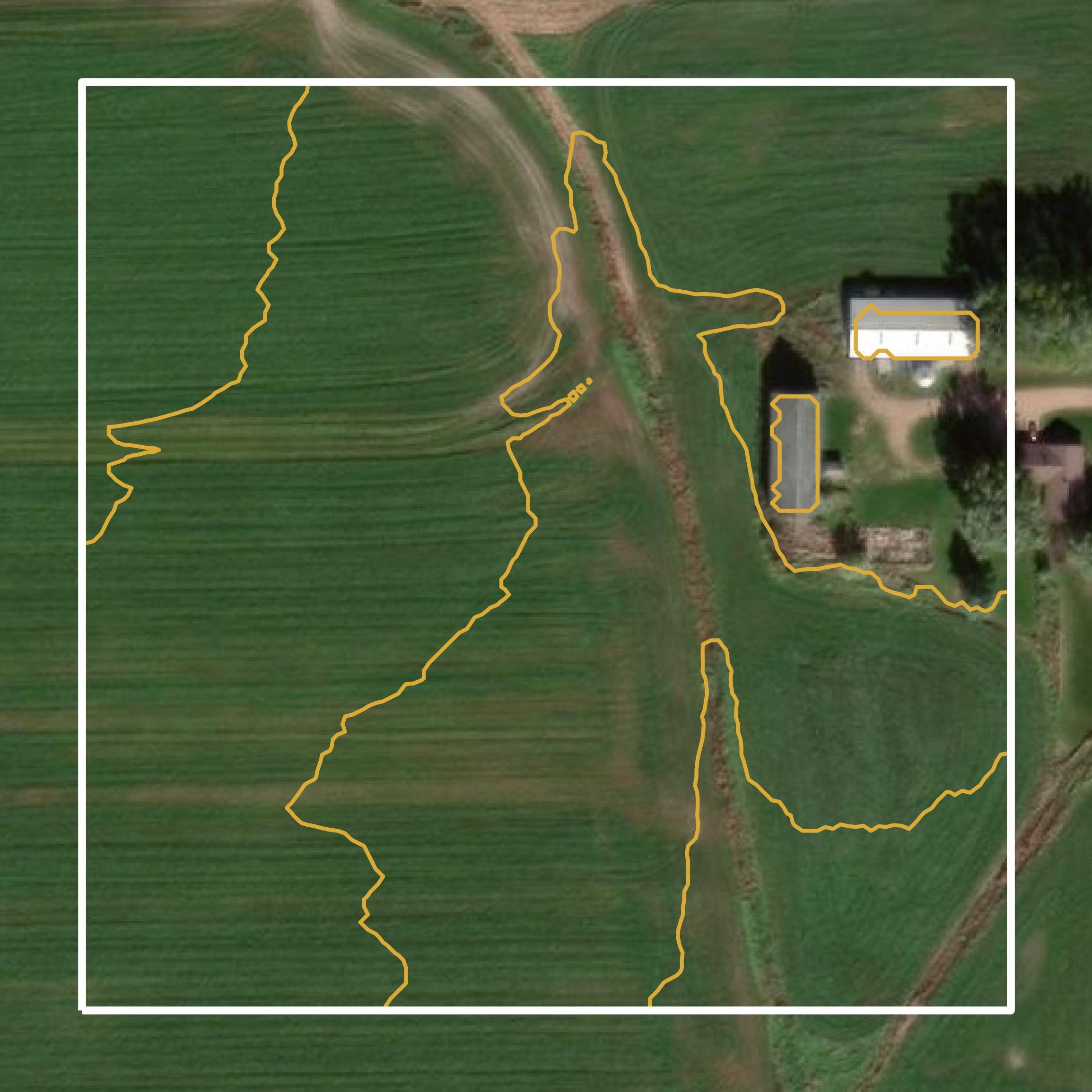 This image shows a contour map in Clark County created using GIS data in Equator.