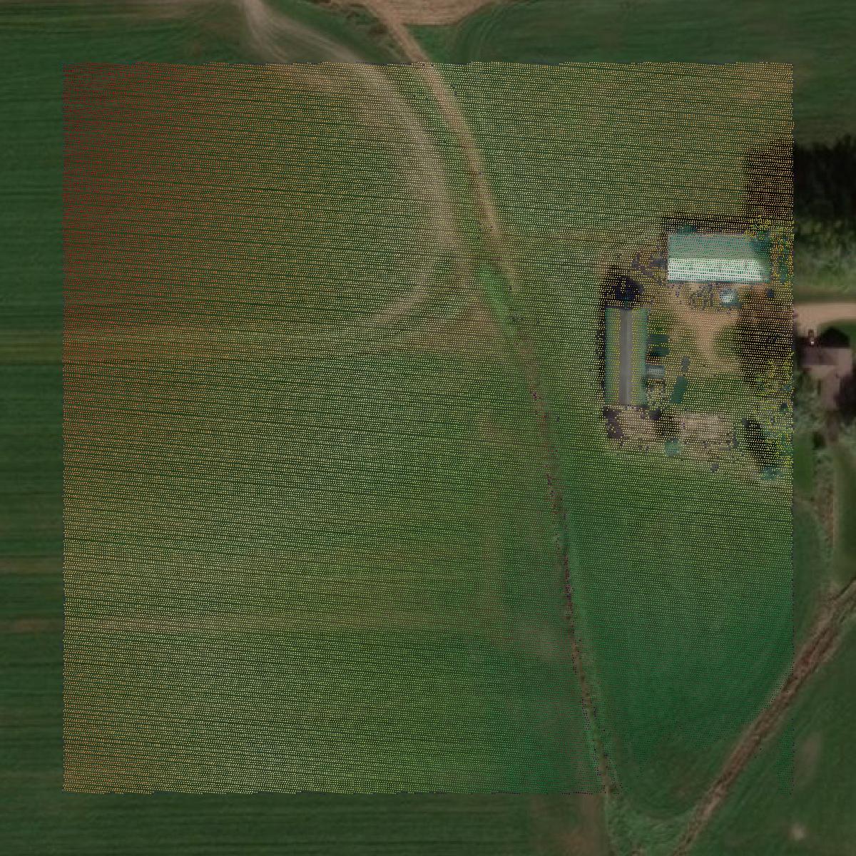 This image shows a LiDAR point cloud in Clark County created using GIS data in Equator.