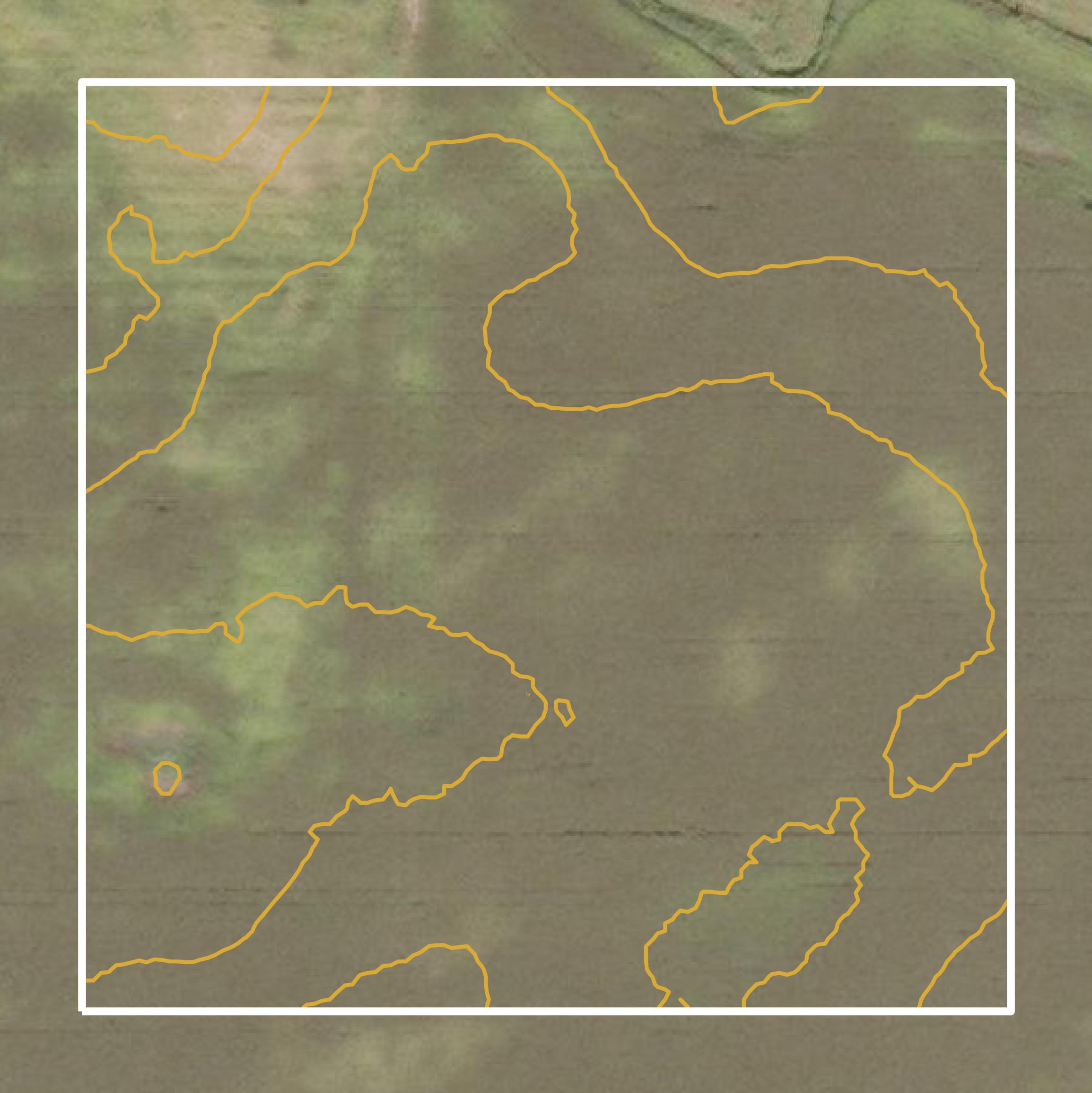 This image shows a contour map in Dodge County created using GIS data in Equator.