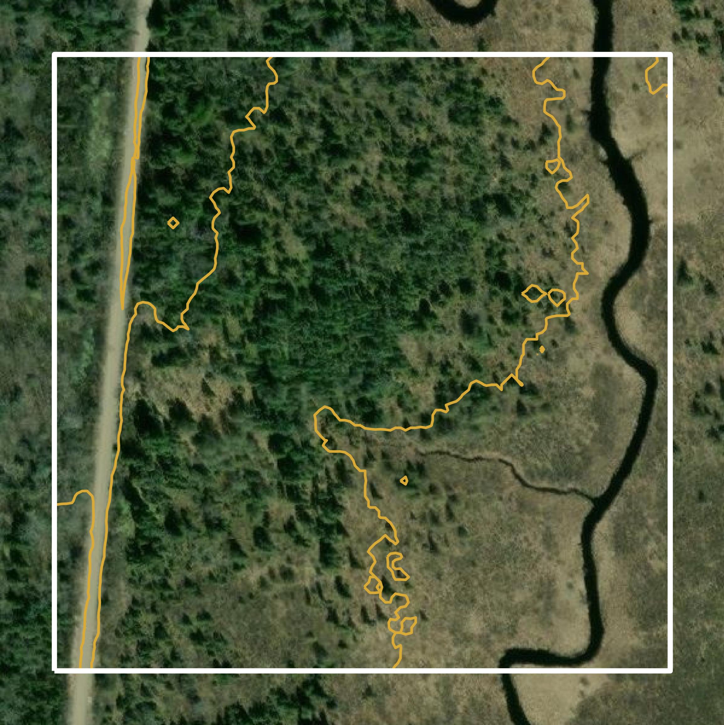 This image shows a contour map in Florence County created using GIS data in Equator.
