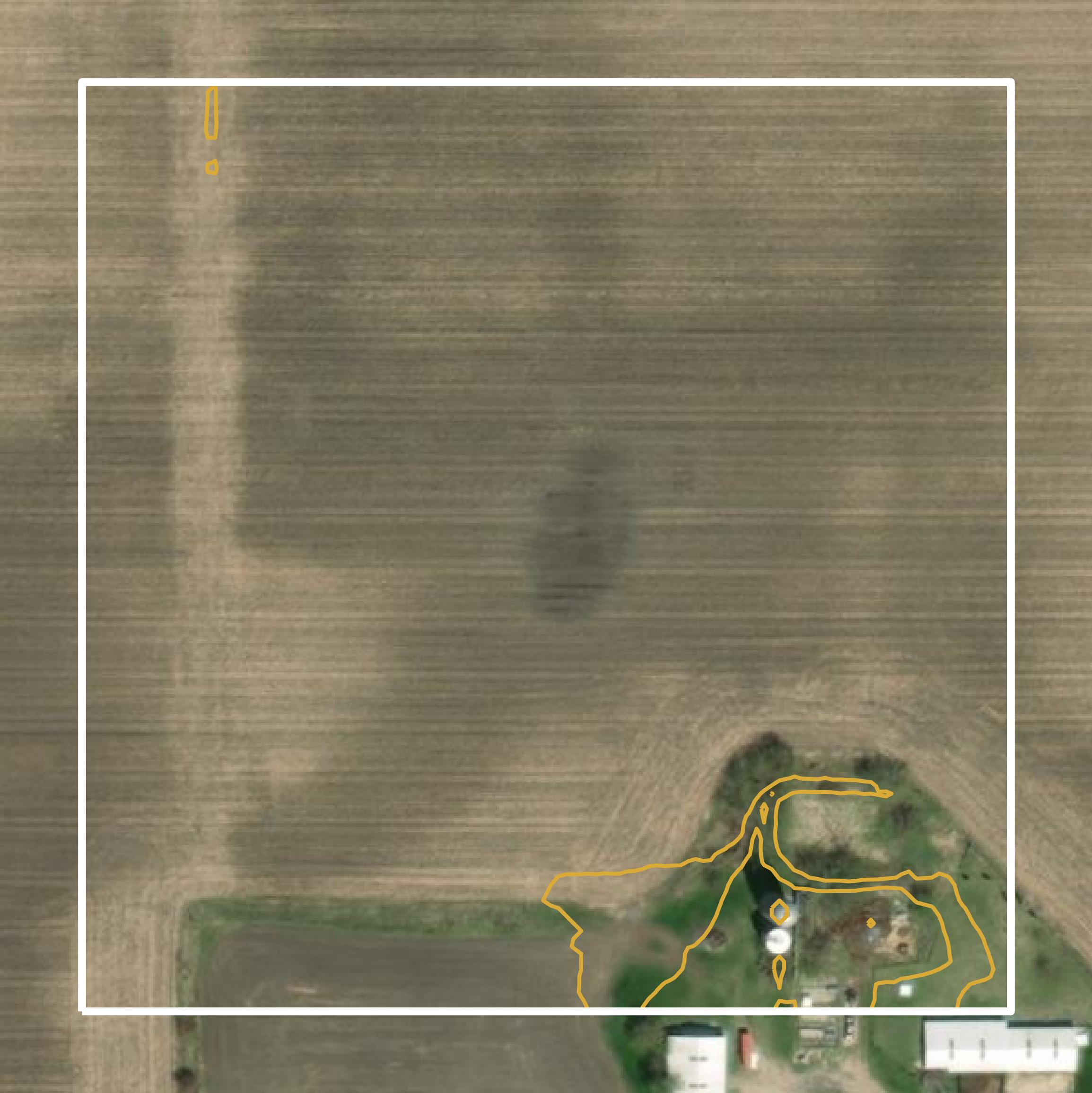 This image shows a contour map in Fond du Lac County created using GIS data in Equator.