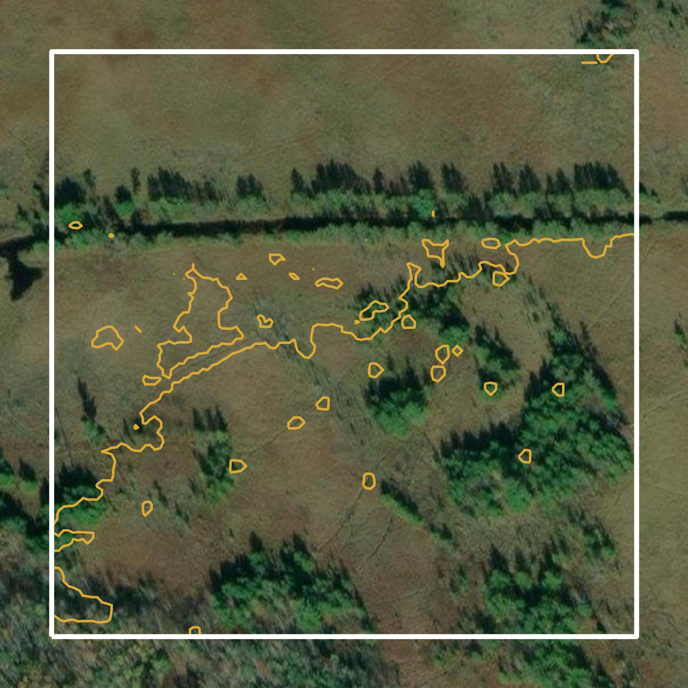 This image shows a contour map in Jackson County created using GIS data in Equator.