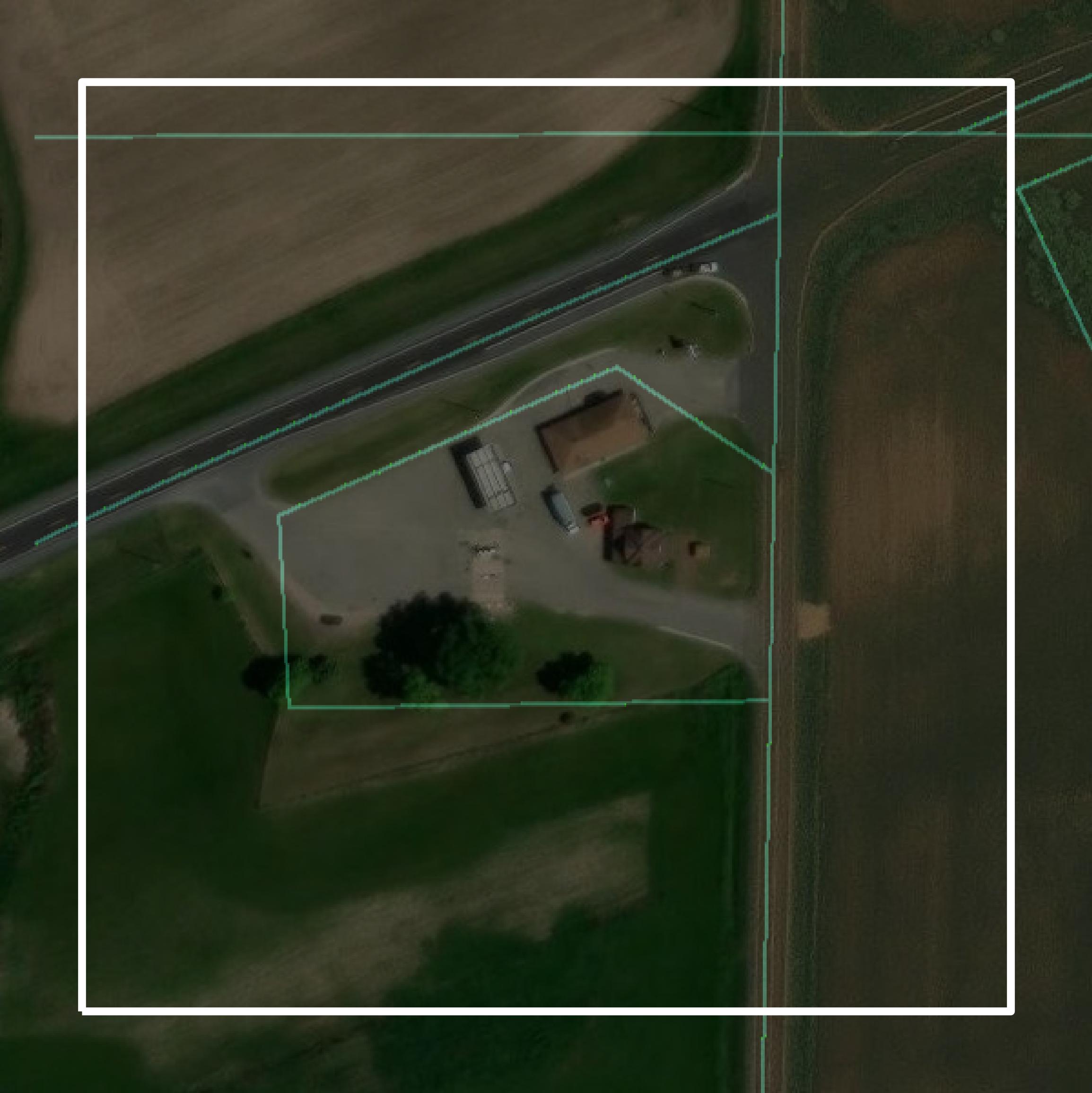 This image shows parcel and building data in Jackson County created using GIS data in Equator.