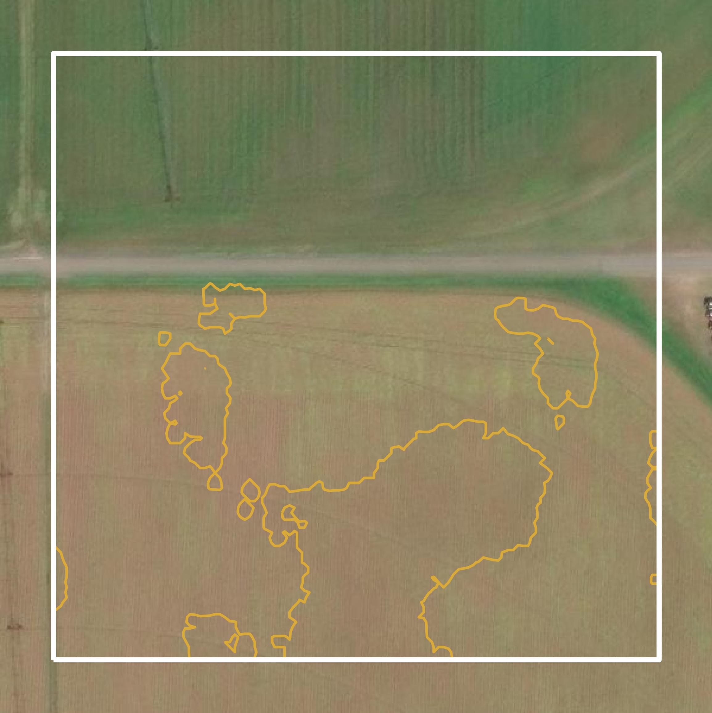 This image shows a contour map in Juneau County created using GIS data in Equator.