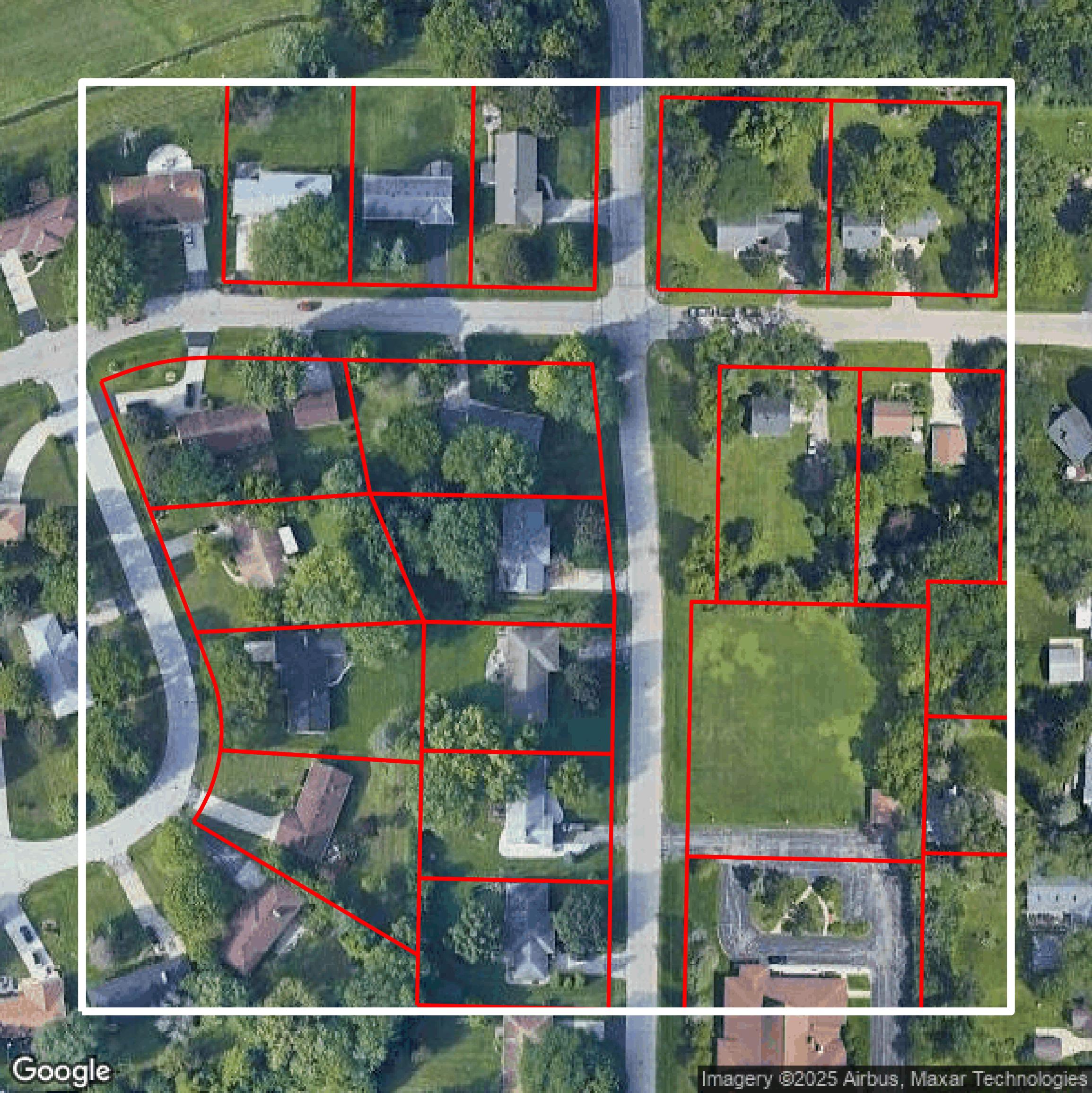 This image shows parcel data in Milwaukee County created using GIS data in Equator.