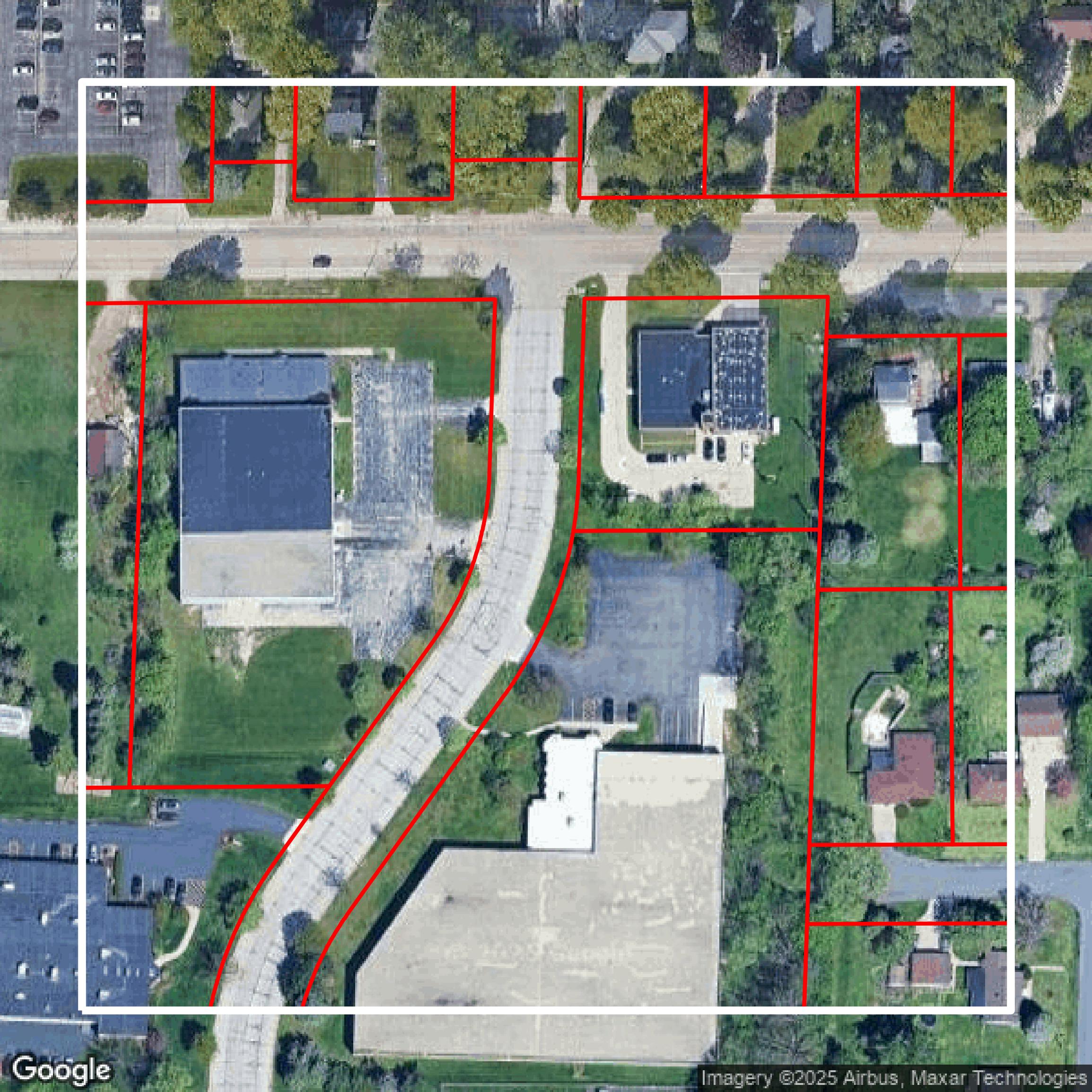 This image shows parcel data in Milwaukee County created using GIS data in Equator.