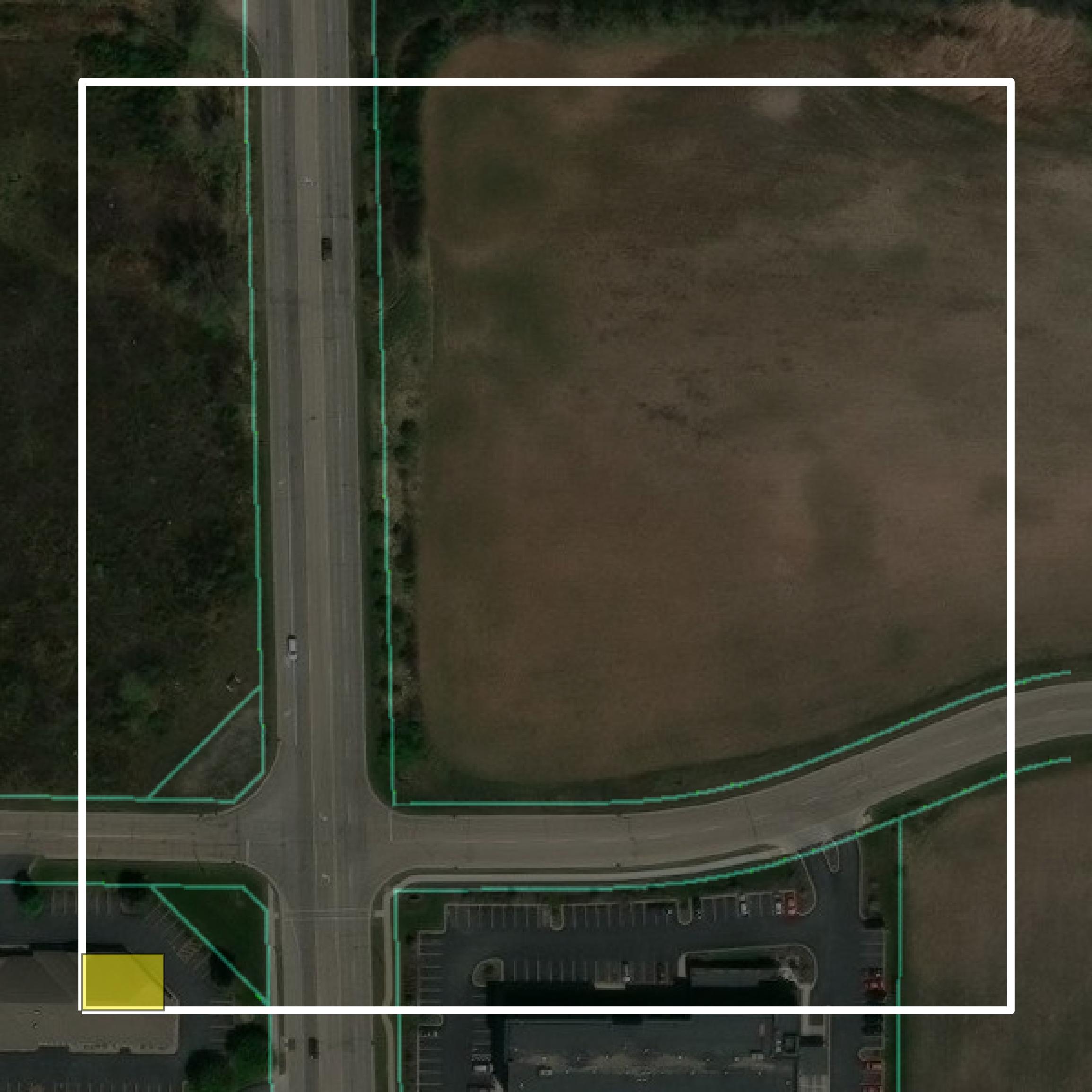 This image shows parcel and building data in Outagamie County created using GIS data in Equator.