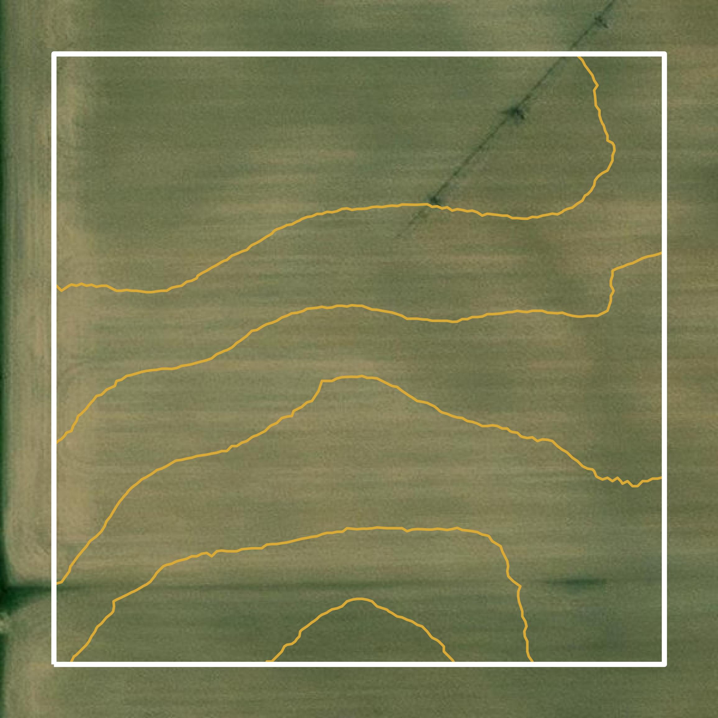 This image shows a contour map in Polk County created using GIS data in Equator.