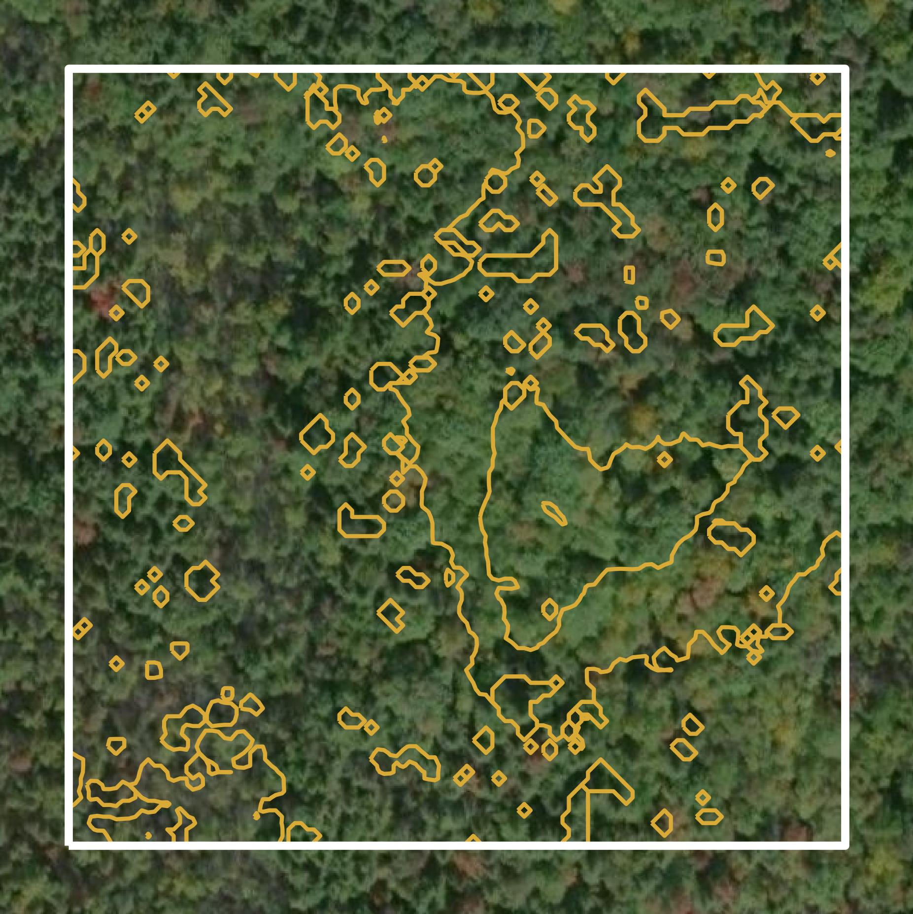 This image shows parcel and building data in Polk County created using GIS data in Equator.