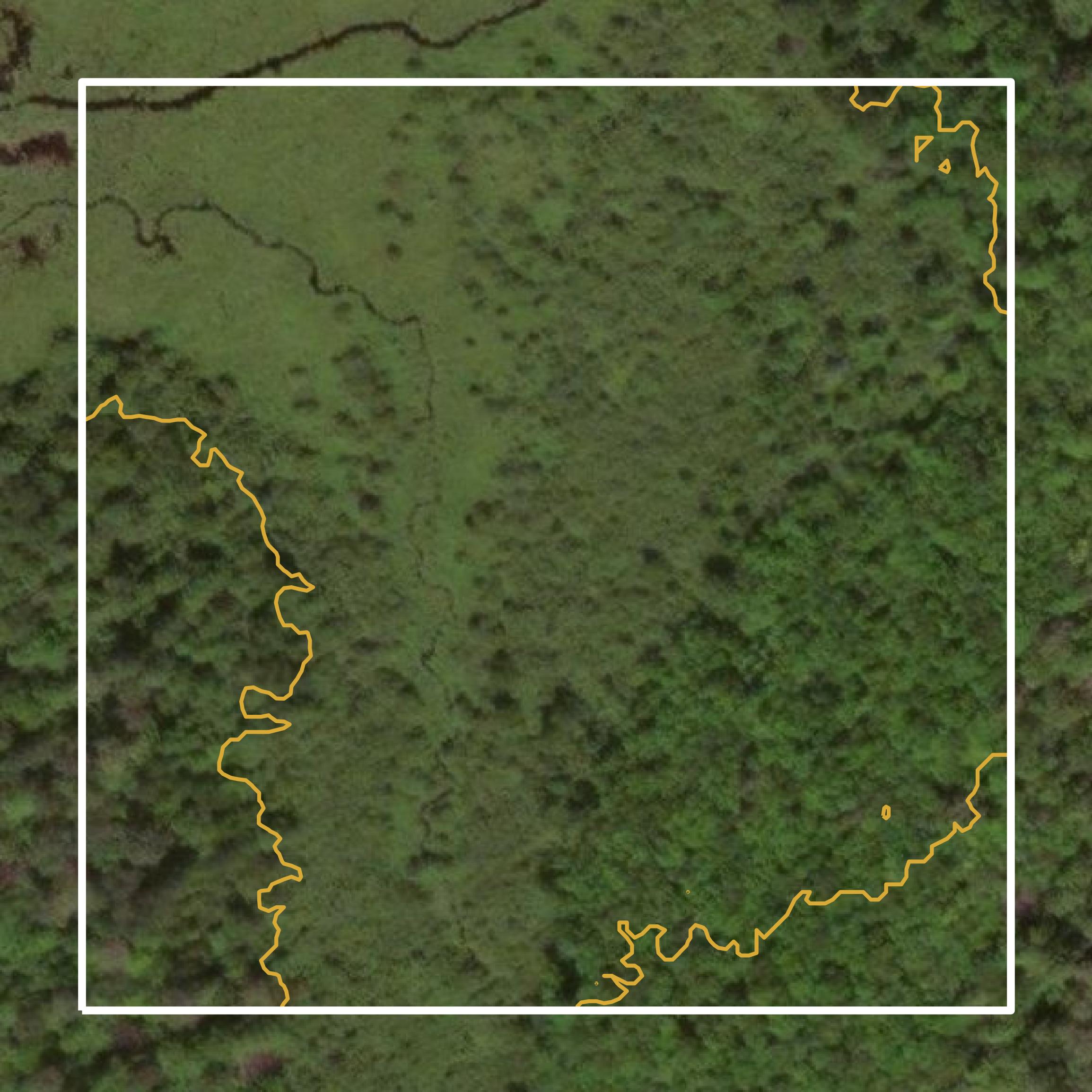 This image shows a contour map in Rusk County created using GIS data in Equator.