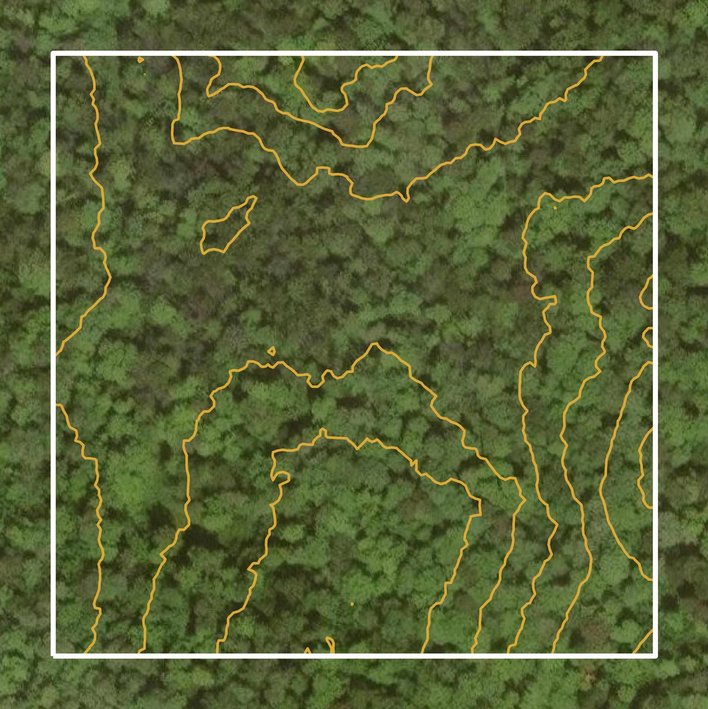 This image shows a contour map in Sawyer County created using GIS data in Equator.